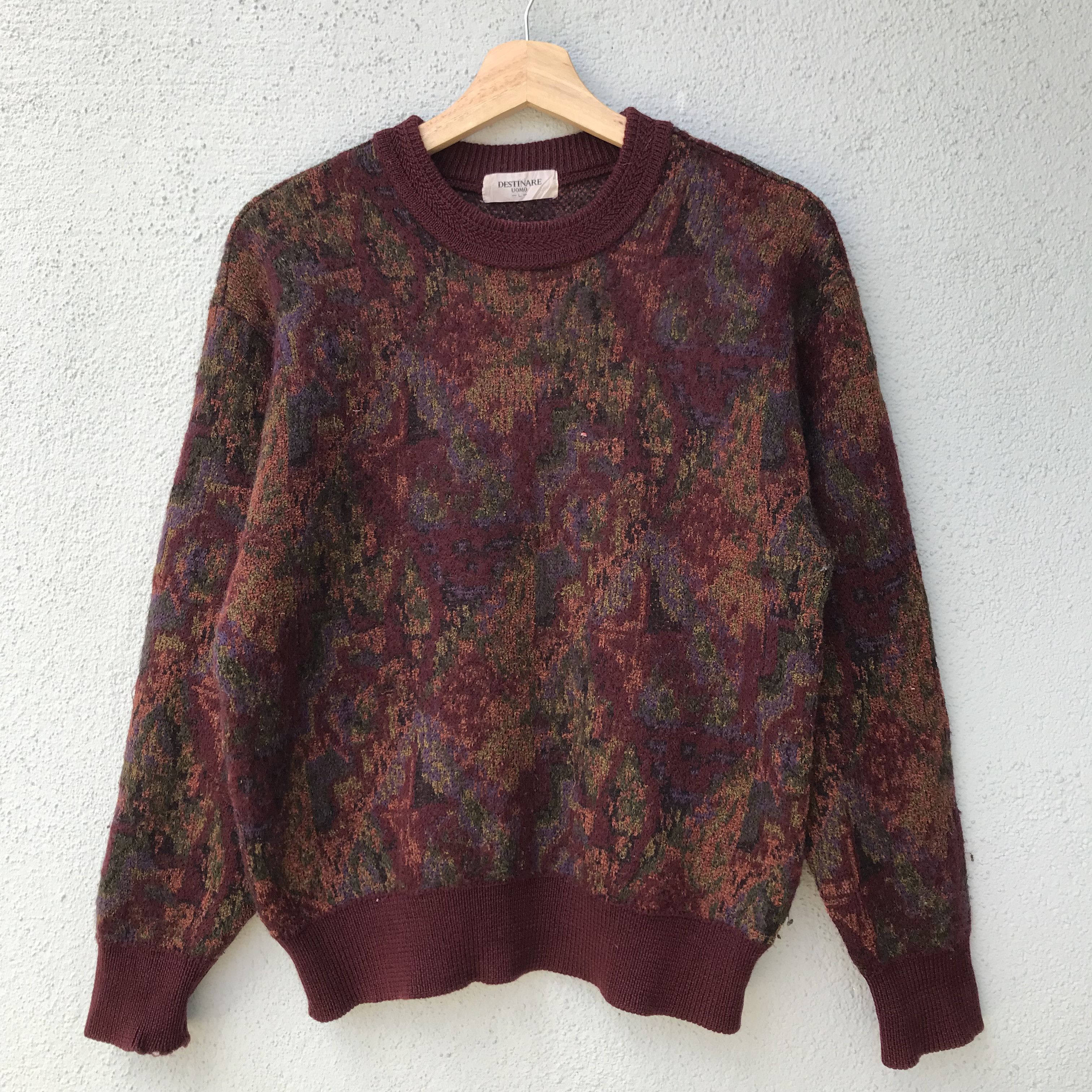 Aran Isles Knitwear Vintage Destinare Pullover Colourful Art Knitwear Sweater Size US M / EU 48-50 / 2 - 1 Thumbnail