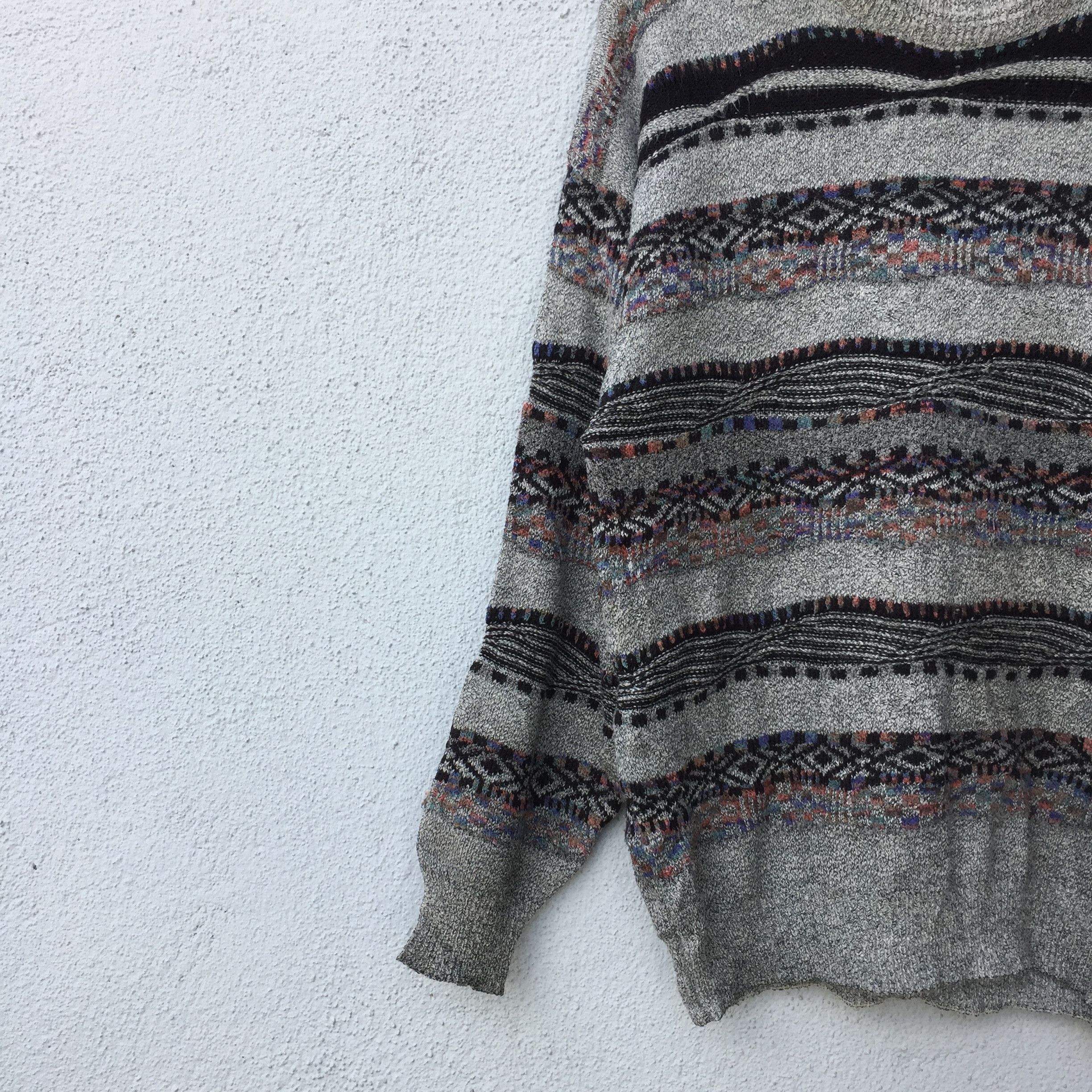 Aran Isles Knitwear Vintage Louis Pitand Striped Jumper Knitwear Sweater Size US L / EU 52-54 / 3 - 4 Thumbnail