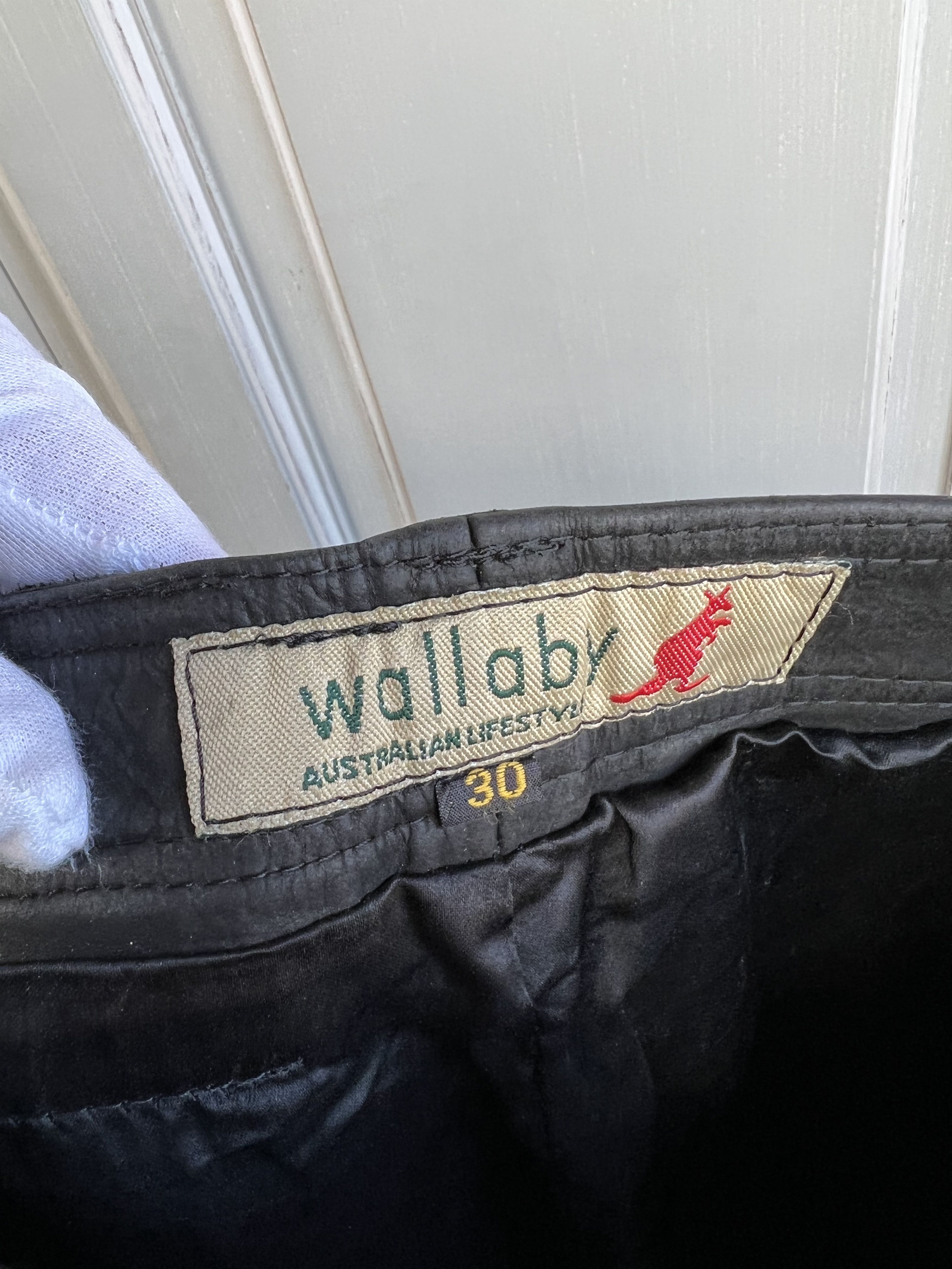 Genuine Leather GENUINE HEAVY LEATHER BIKER PANTS Y2K WALLABY Size 28" / US 6 / IT 42 - 7 Thumbnail