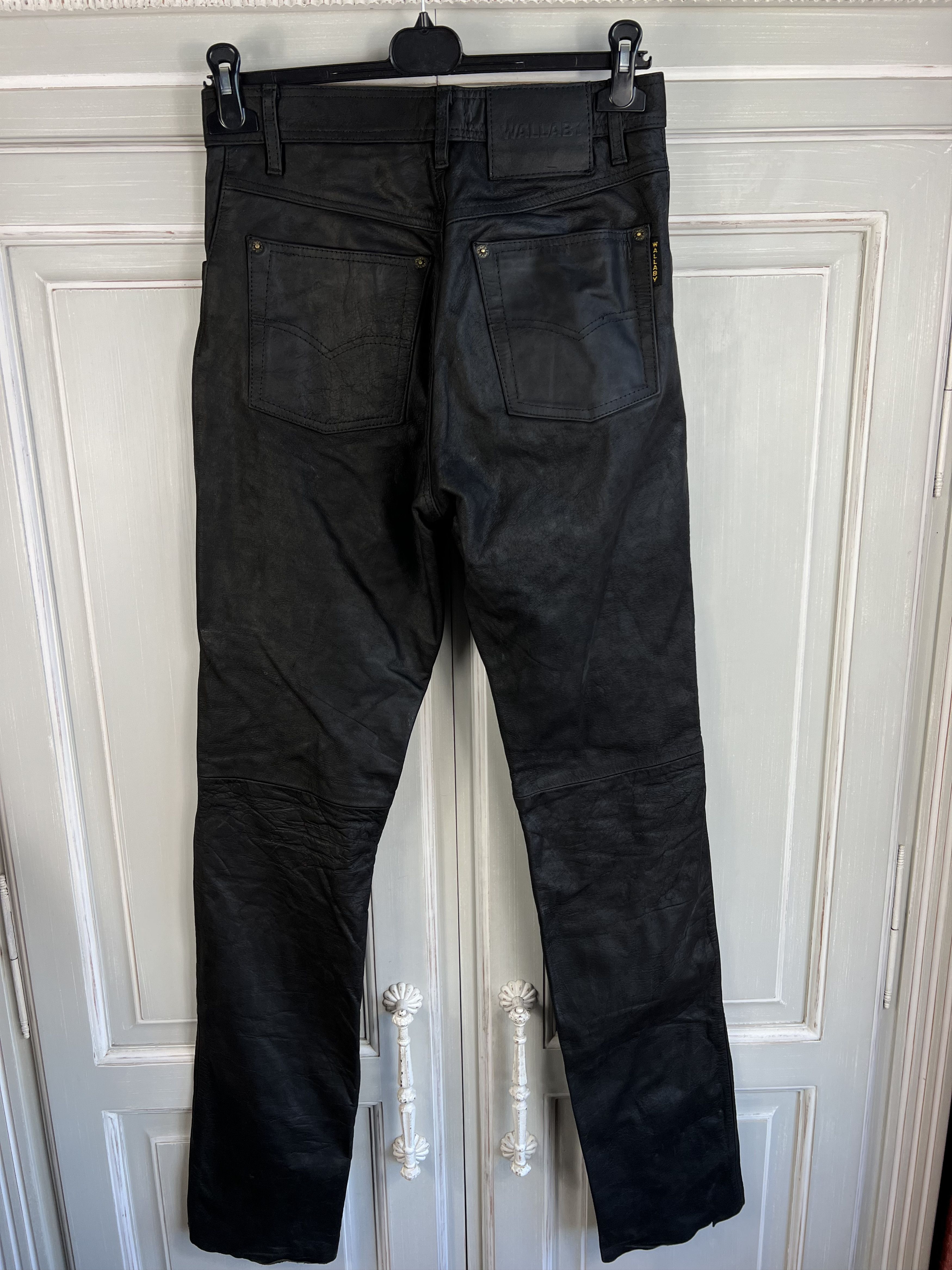 Genuine Leather GENUINE HEAVY LEATHER BIKER PANTS Y2K WALLABY Size 28" / US 6 / IT 42 - 5 Thumbnail