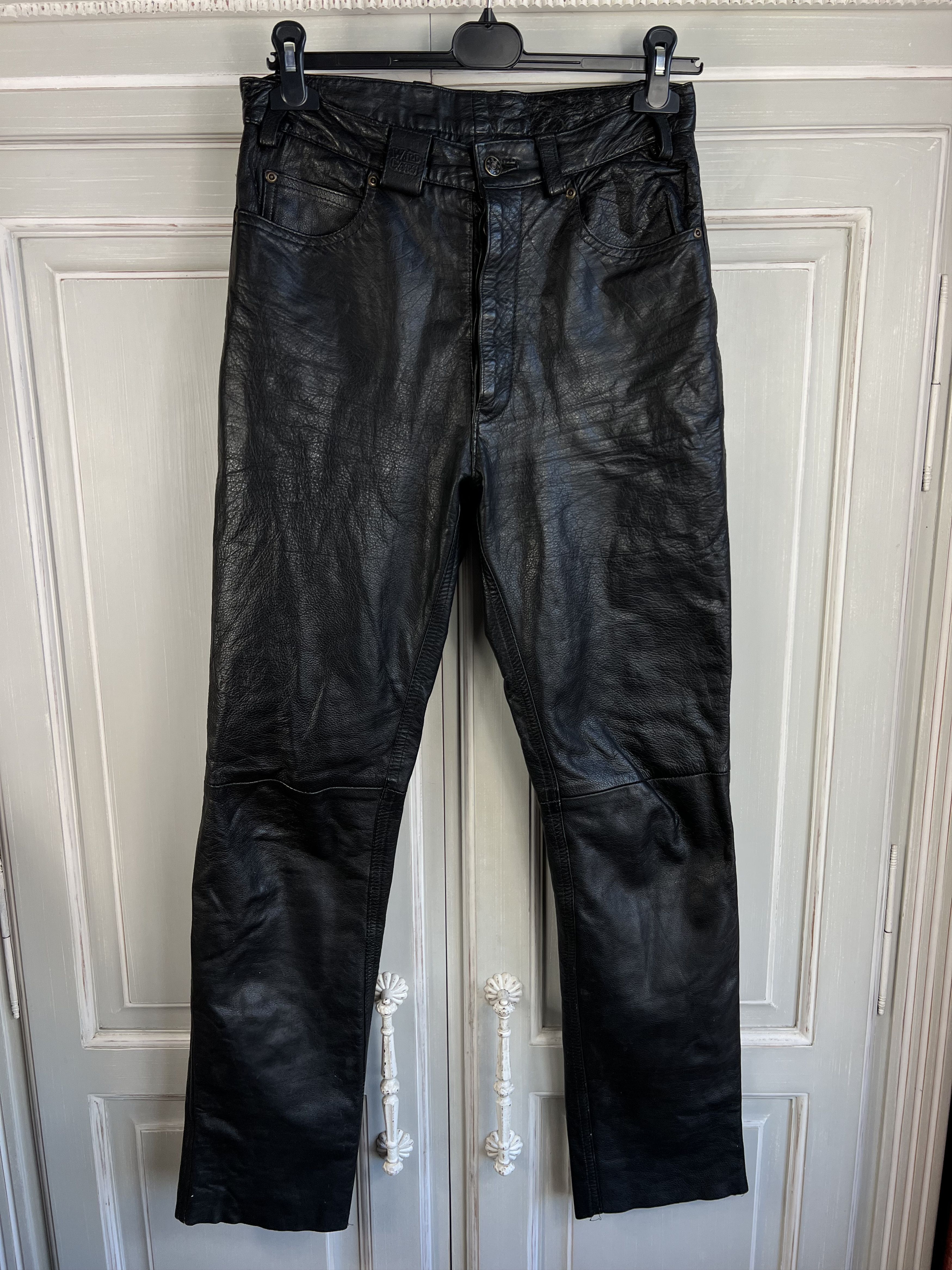 Genuine Leather GENUINE HEAVY LEATHER BIKER JEANS WILD CATS Size 30" / US 8 / IT 44 - 1 Thumbnail