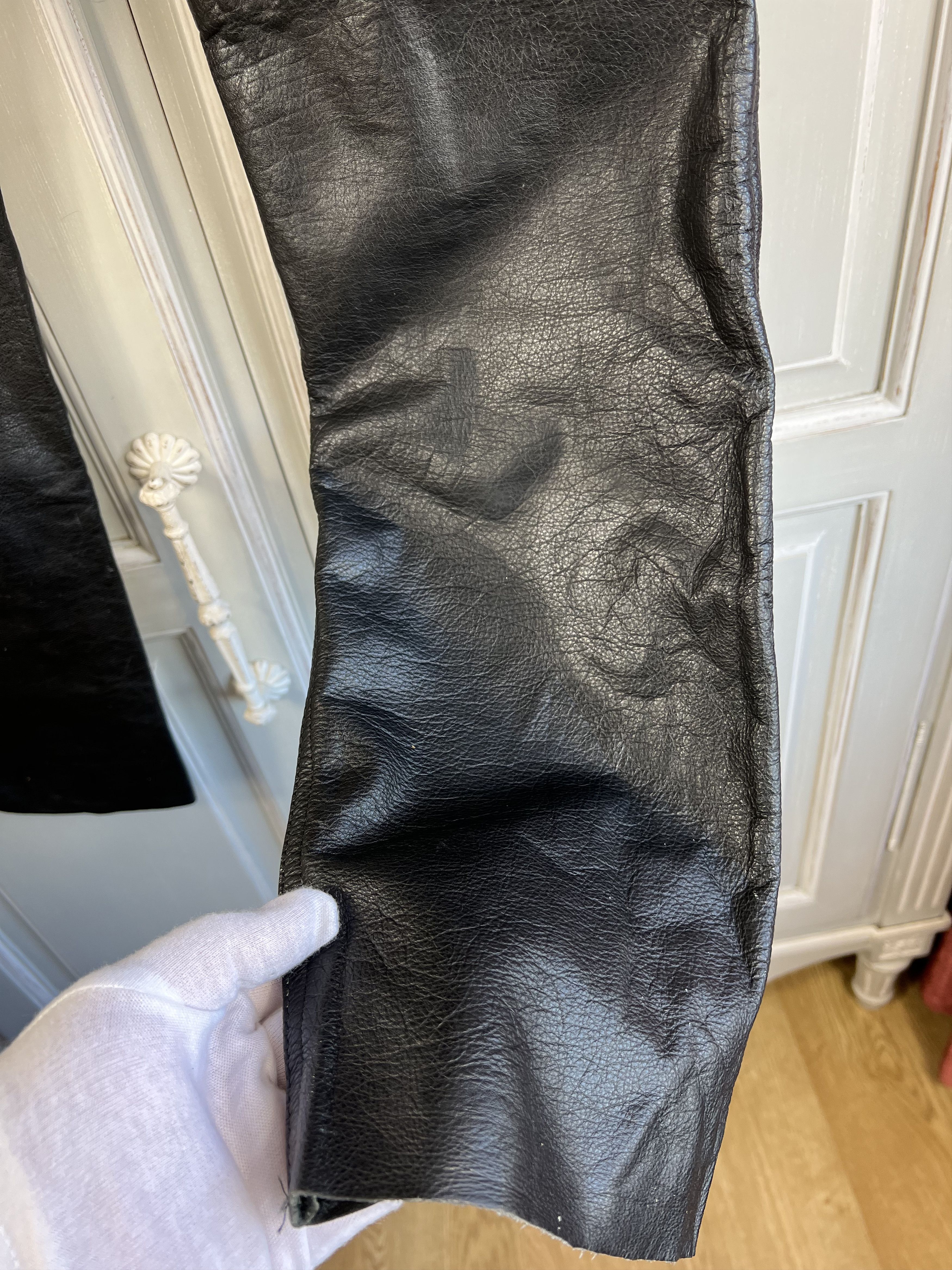 Genuine Leather GENUINE HEAVY LEATHER BIKER JEANS WILD CATS Size 30" / US 8 / IT 44 - 6 Thumbnail