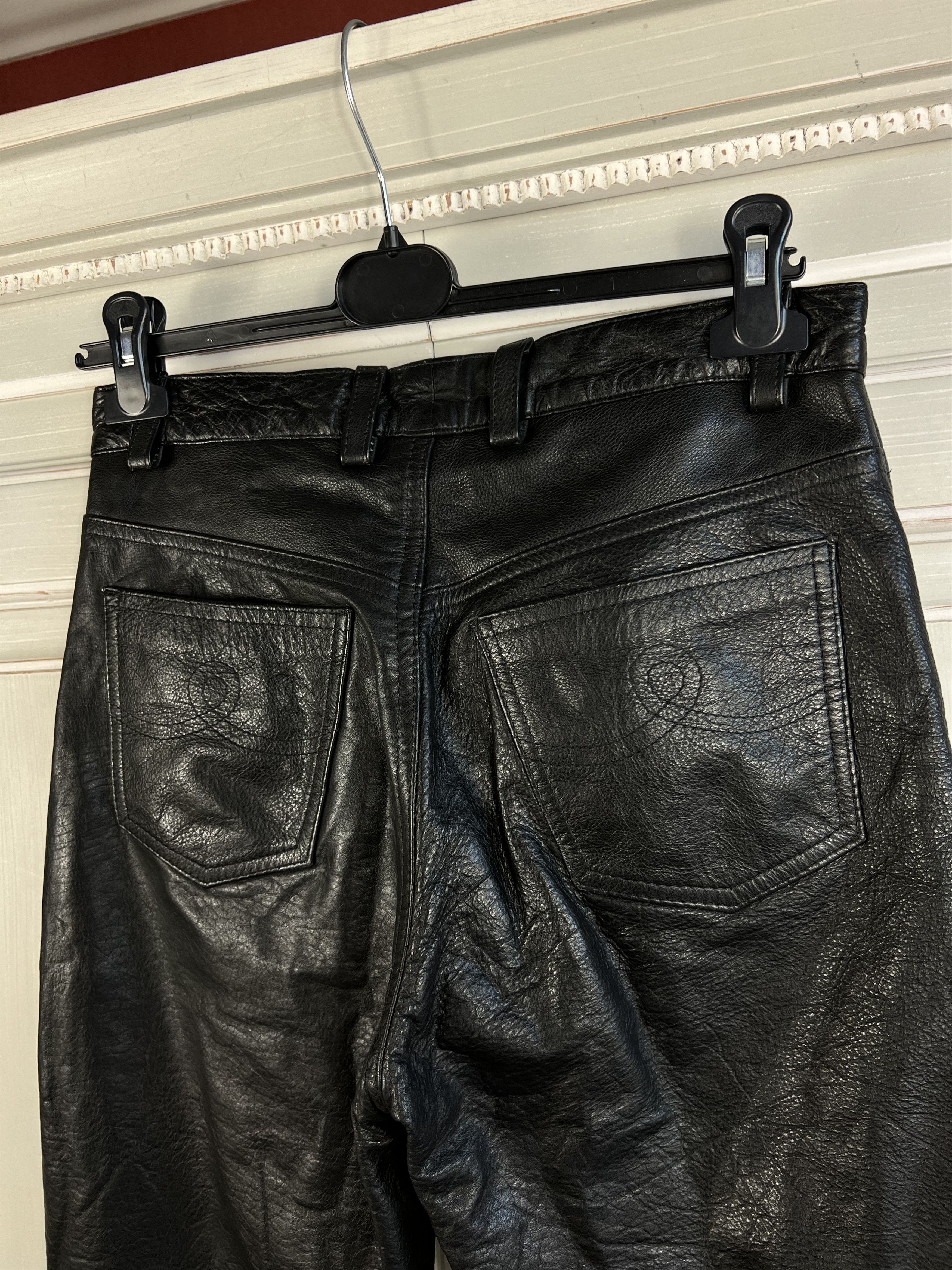 Genuine Leather GENUINE HEAVY LEATHER BIKER JEANS WILD CATS Size 30" / US 8 / IT 44 - 7 Thumbnail