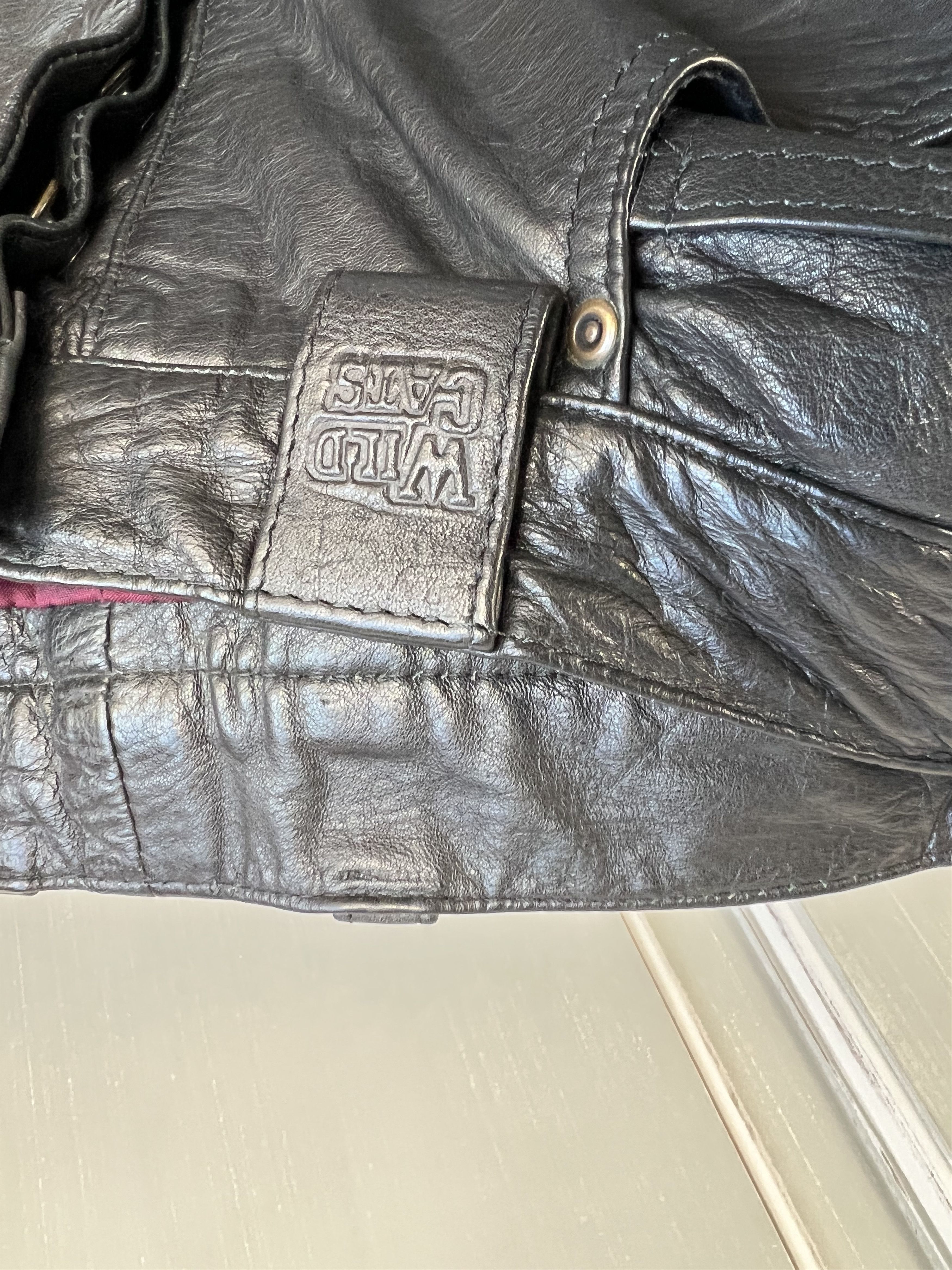 Genuine Leather GENUINE HEAVY LEATHER BIKER JEANS WILD CATS Size 30" / US 8 / IT 44 - 8 Thumbnail