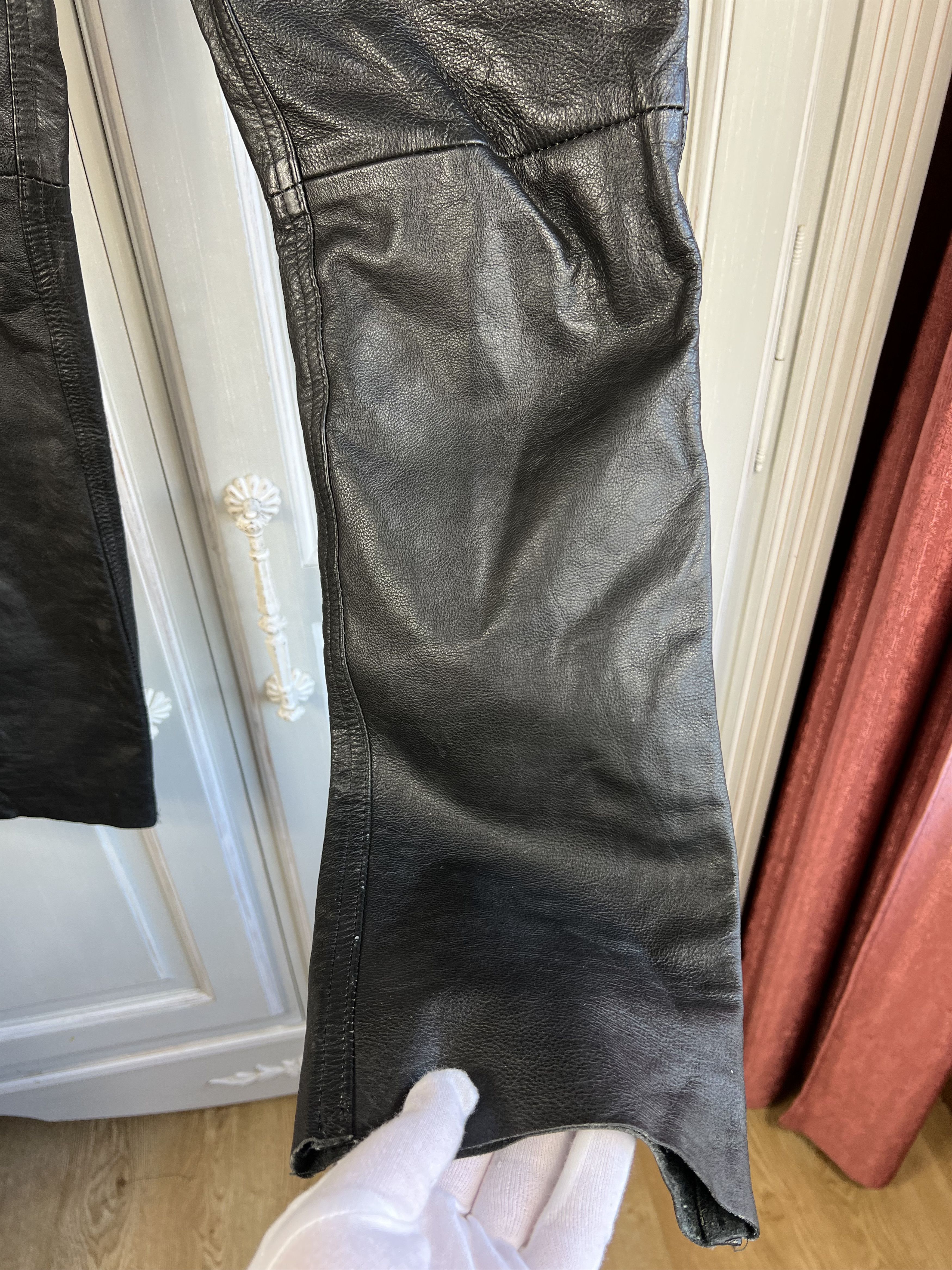 Genuine Leather GENUINE HEAVY LEATHER BIKER JEANS WILD CATS Size 30" / US 8 / IT 44 - 3 Thumbnail