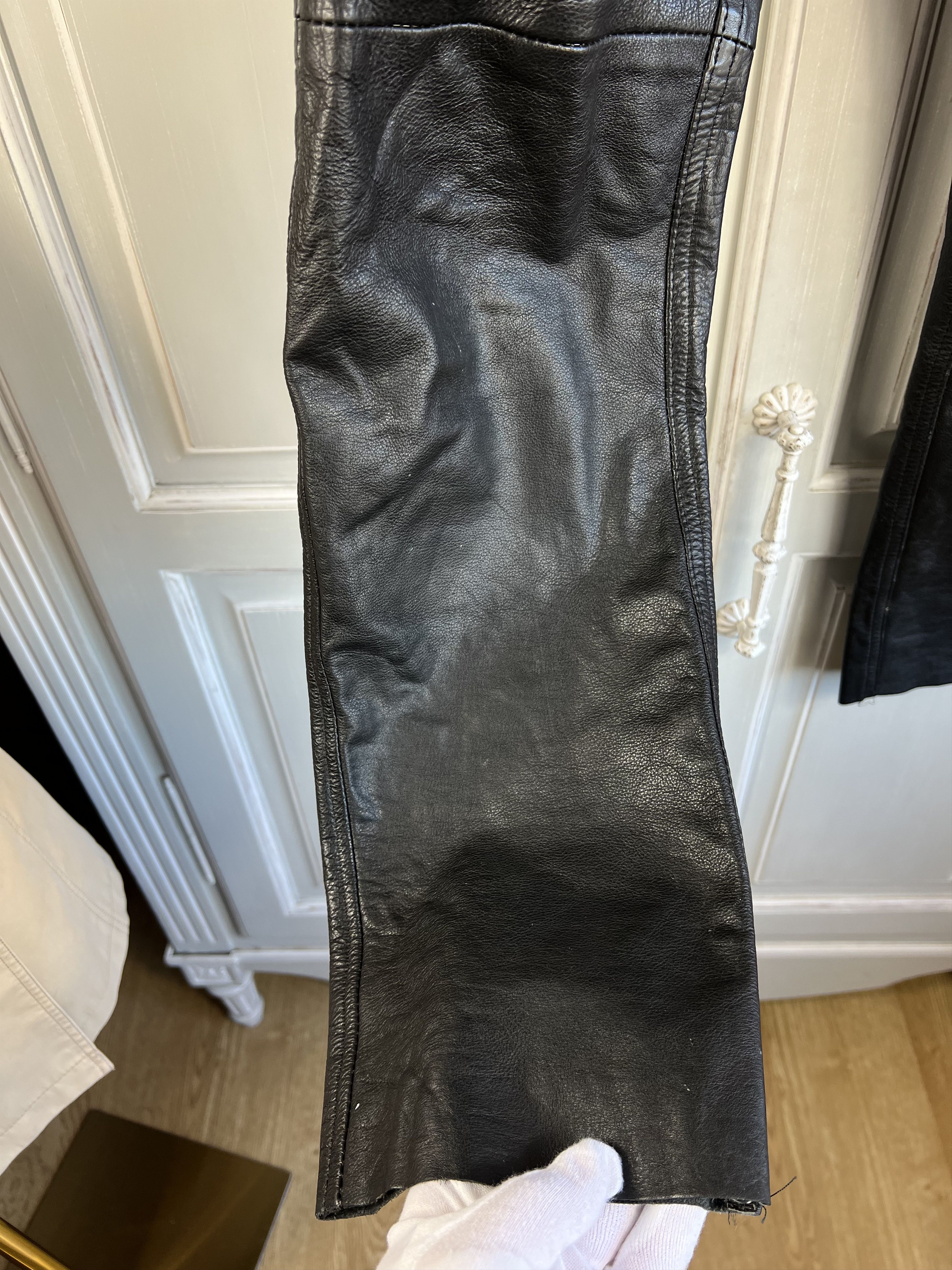 Genuine Leather GENUINE HEAVY LEATHER BIKER JEANS WILD CATS Size 30" / US 8 / IT 44 - 2 Thumbnail