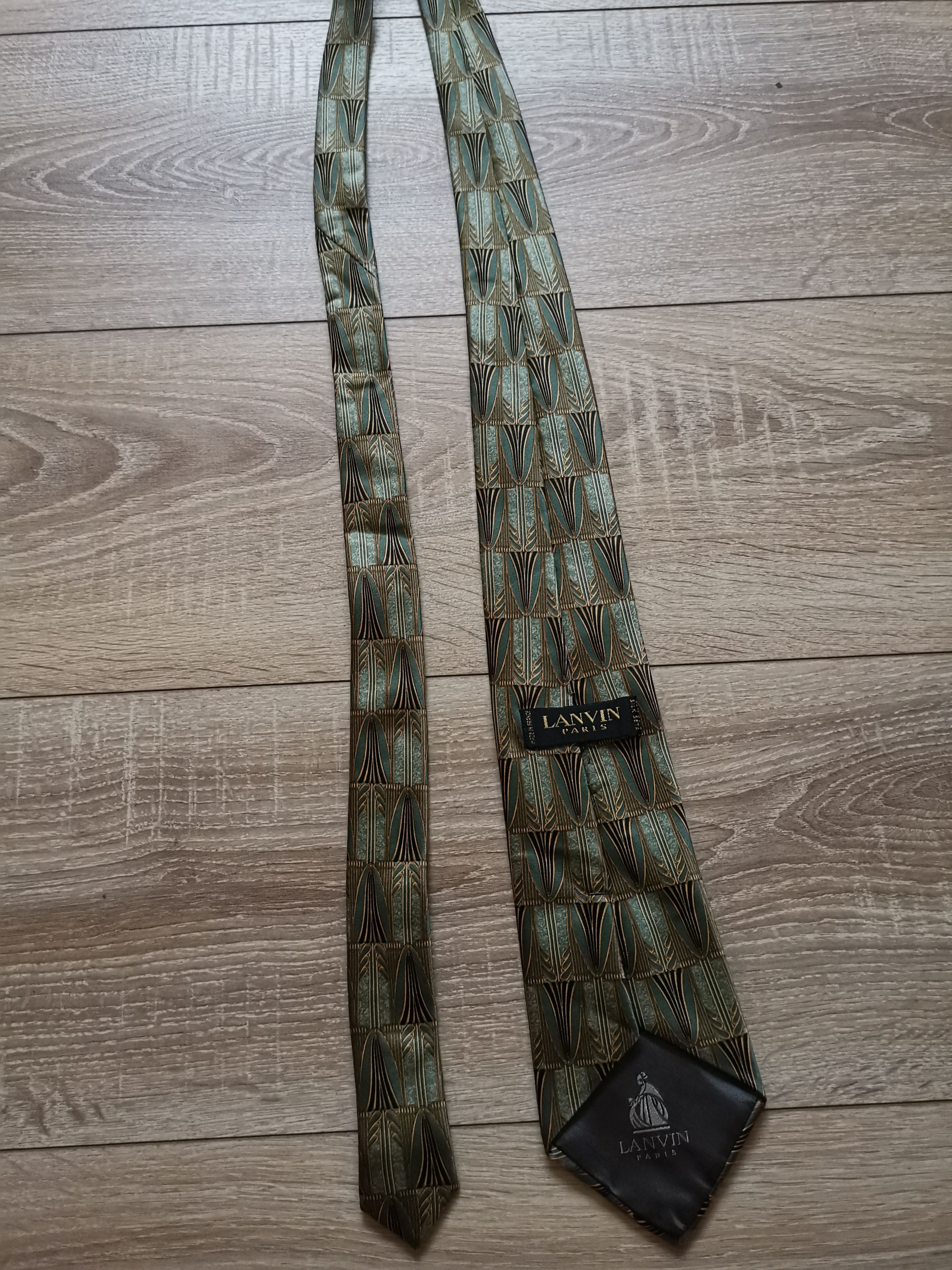 Lanvin Lanvin Paris vintage multilogo silk tie Size ONE SIZE - 3 Thumbnail