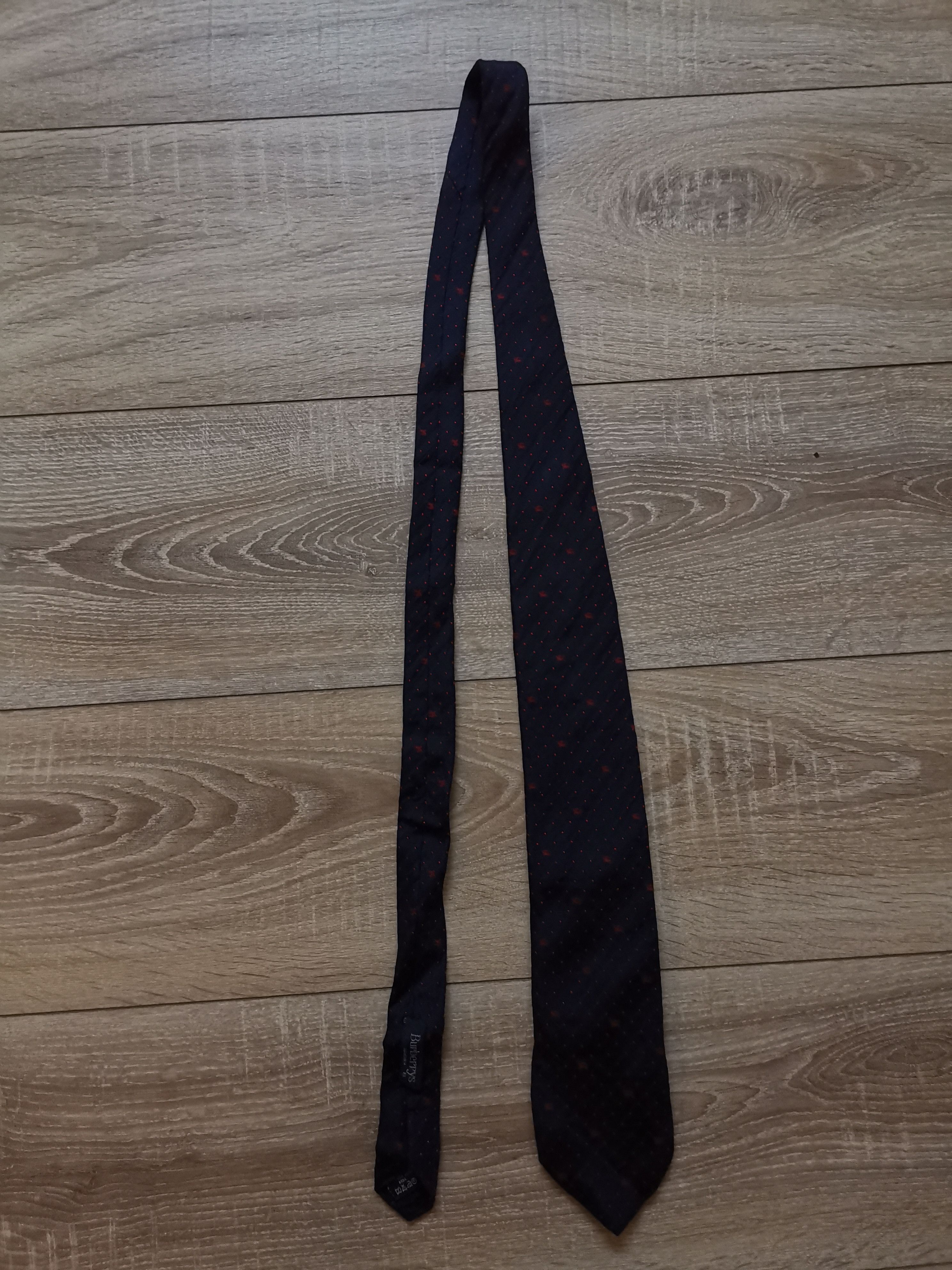Burberry Burberrys vintage multilogo navy tie Size ONE SIZE - 2 Thumbnail