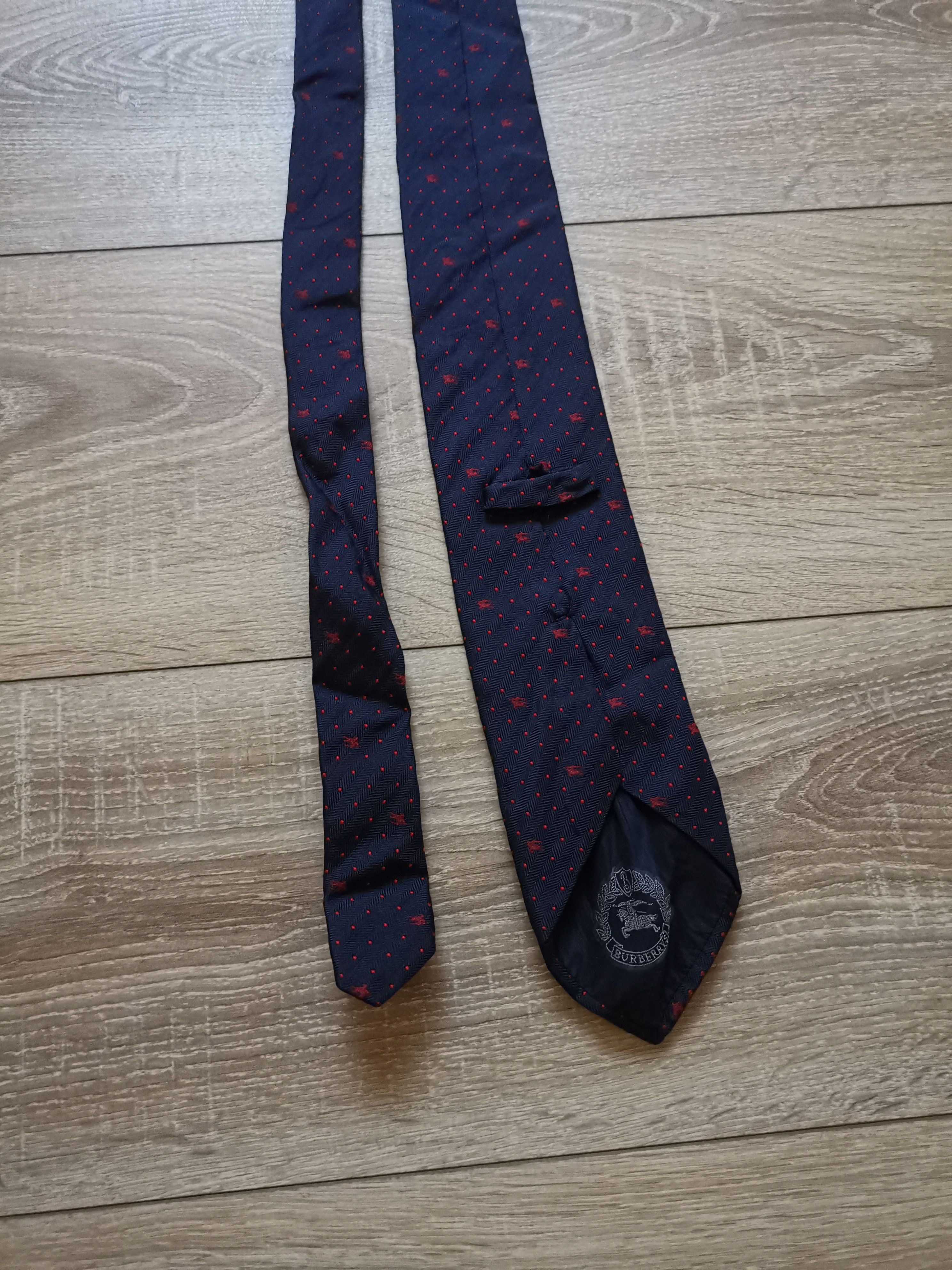 Burberry Burberrys vintage multilogo navy tie Size ONE SIZE - 3 Thumbnail