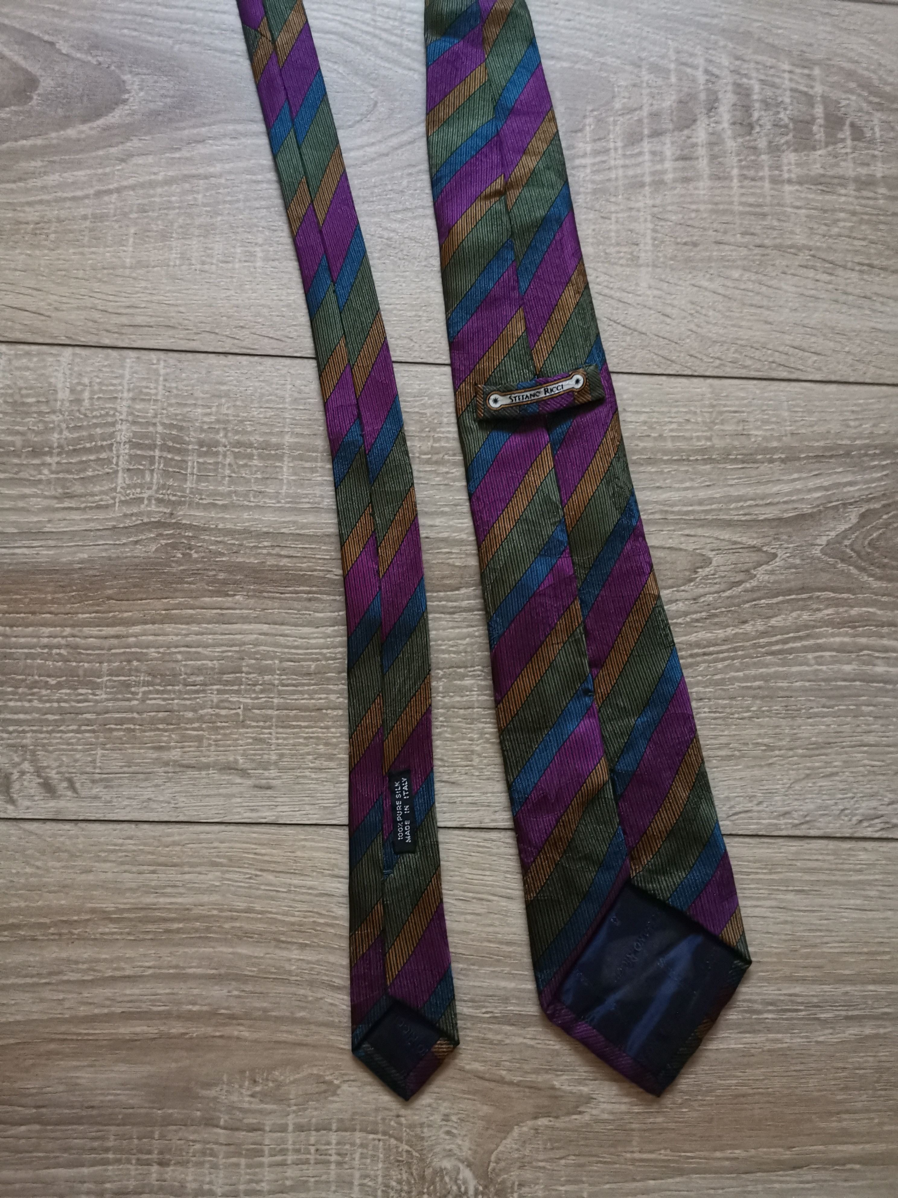 Stefano Ricci Vintage Stefano ricci striped Abstract Classic Silk Tie Size ONE SIZE - 3 Thumbnail