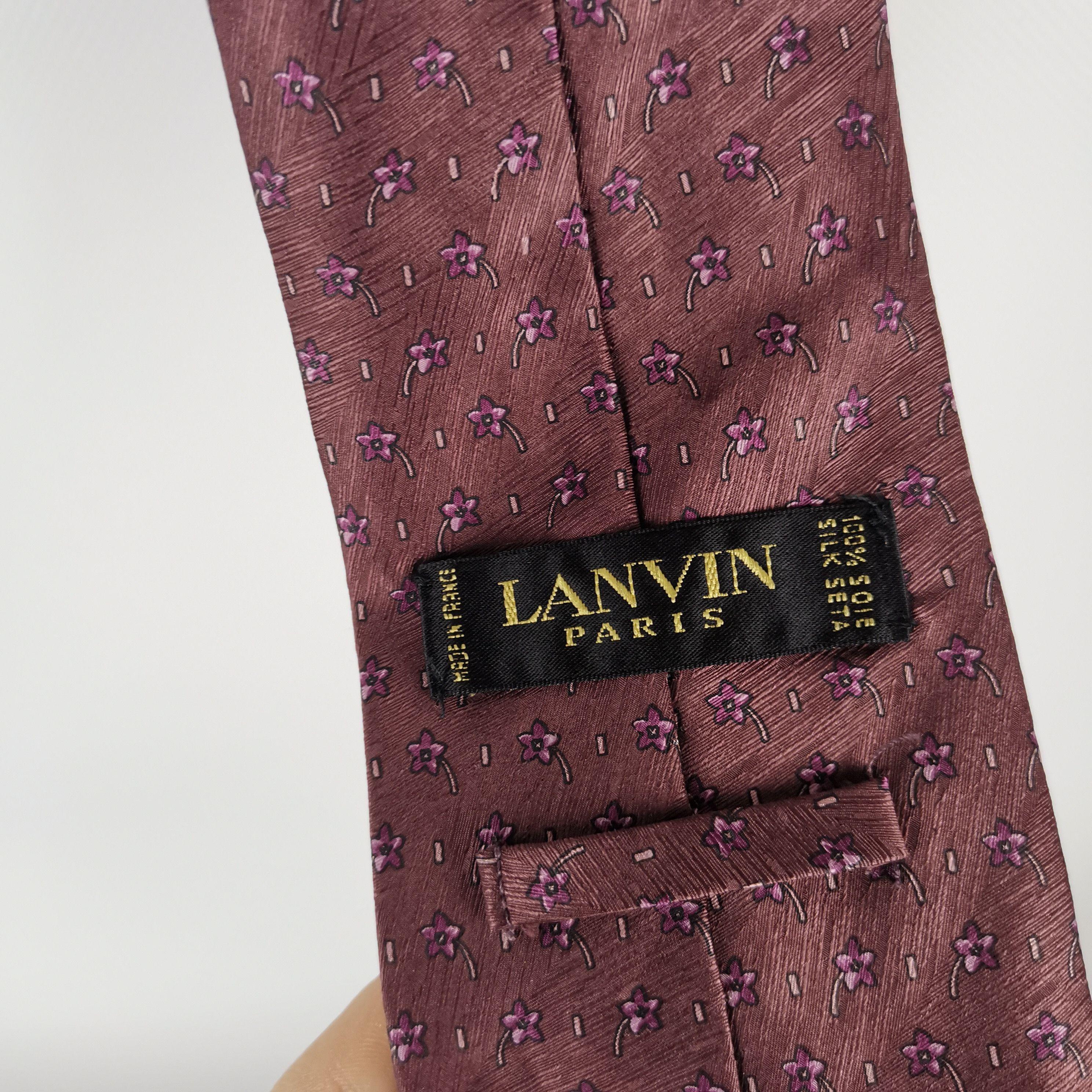 Lanvin Lanvin Paris flower print luxury silk tie Size ONE SIZE - 3 Thumbnail