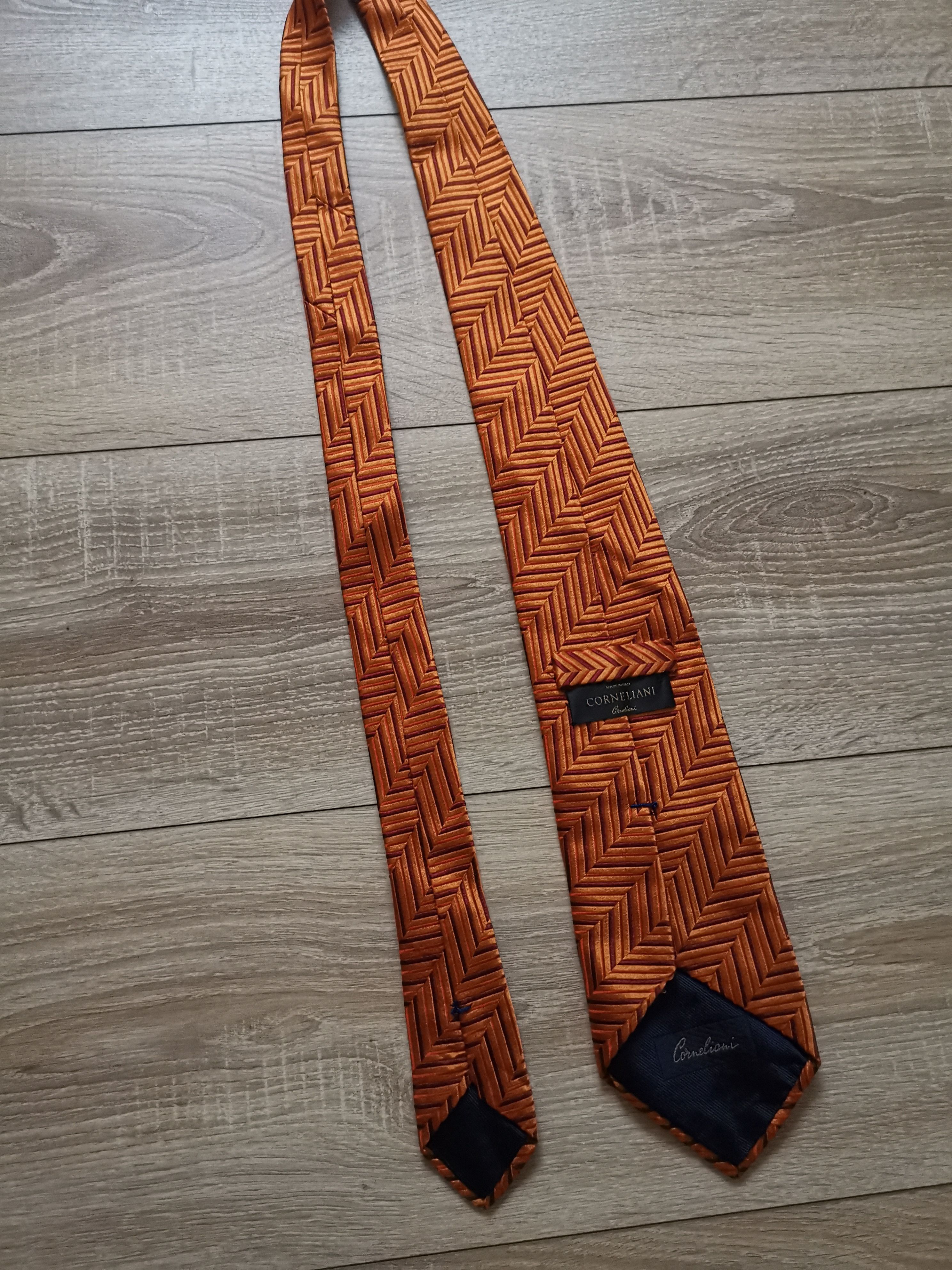 Corneliani Corneliani cravatte luxury silk orange tie Size ONE SIZE - 3 Thumbnail