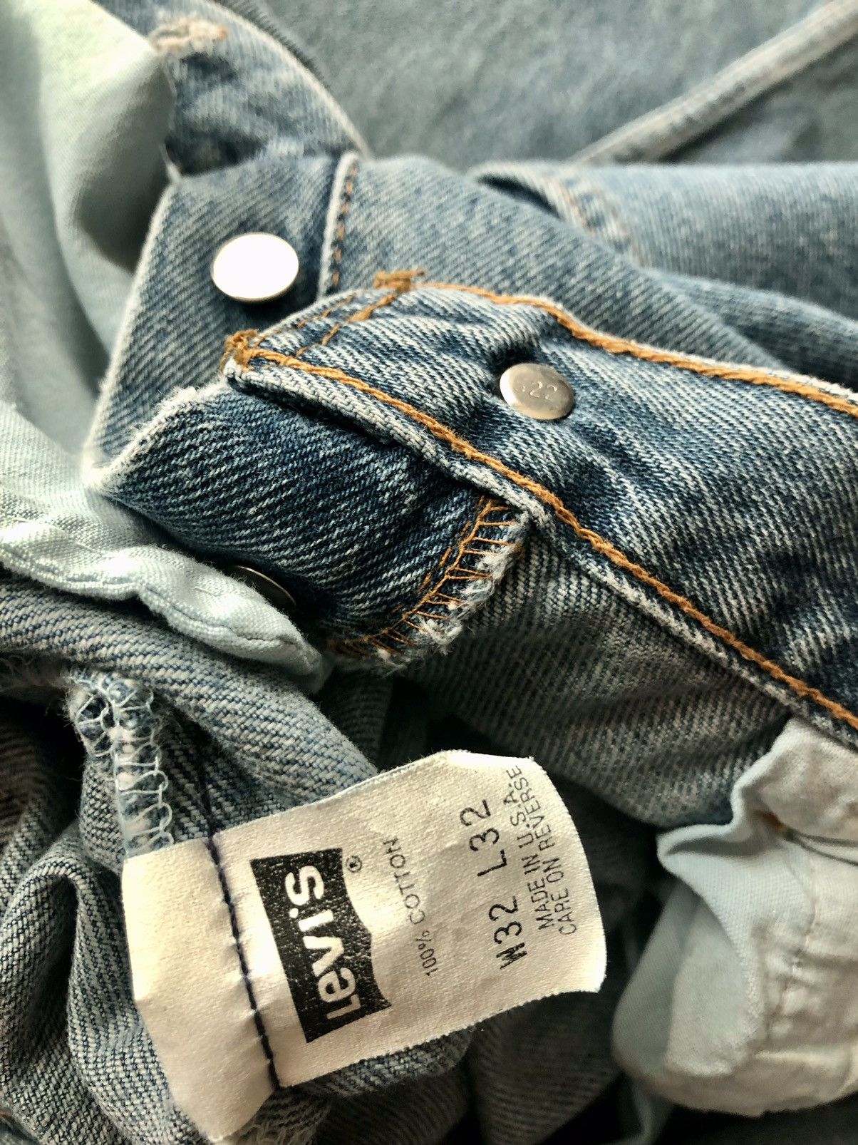 Levi's LEVIS 🇺🇸 STONEWASH 501 XX RED TAG 522 VINTAGE 90s 32 x 32 VGC Size US 32 / EU 48 - 15 Thumbnail