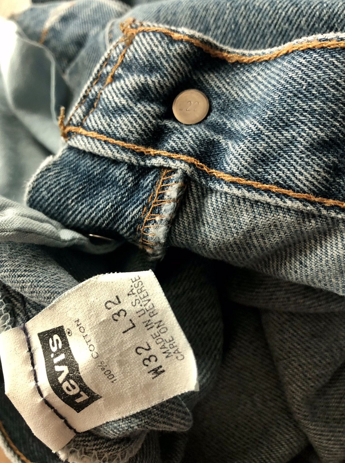Levi's LEVIS 🇺🇸 STONEWASH 501 XX RED TAG 522 VINTAGE 90s 32 x 32 VGC Size US 32 / EU 48 - 2 Thumbnail