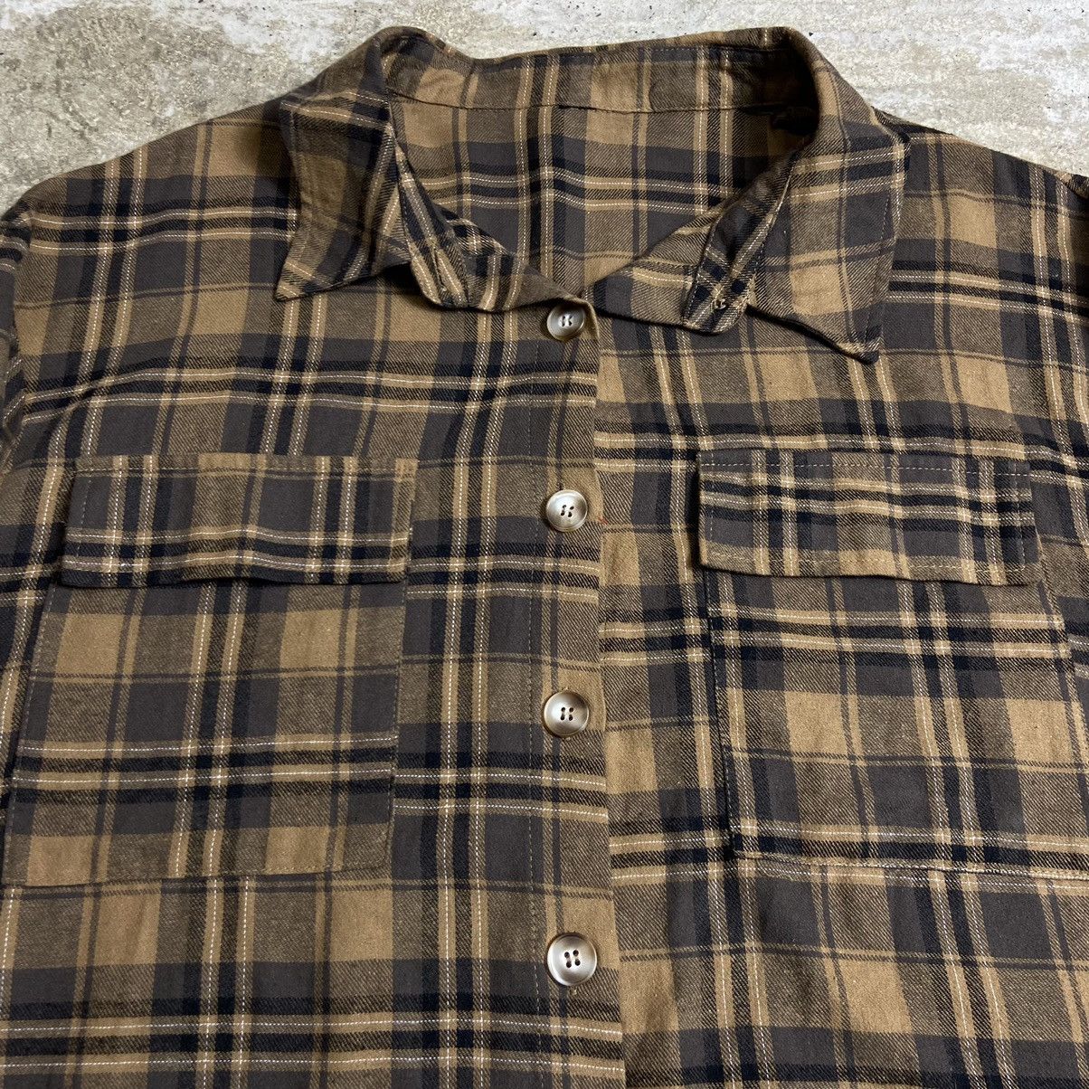 Vintage Y2K RETRO VINTAGE CHECKERED FLANNEL POCKETS OVERSHIRT № 1073 Size US XL / EU 56 / 4 - 4 Thumbnail