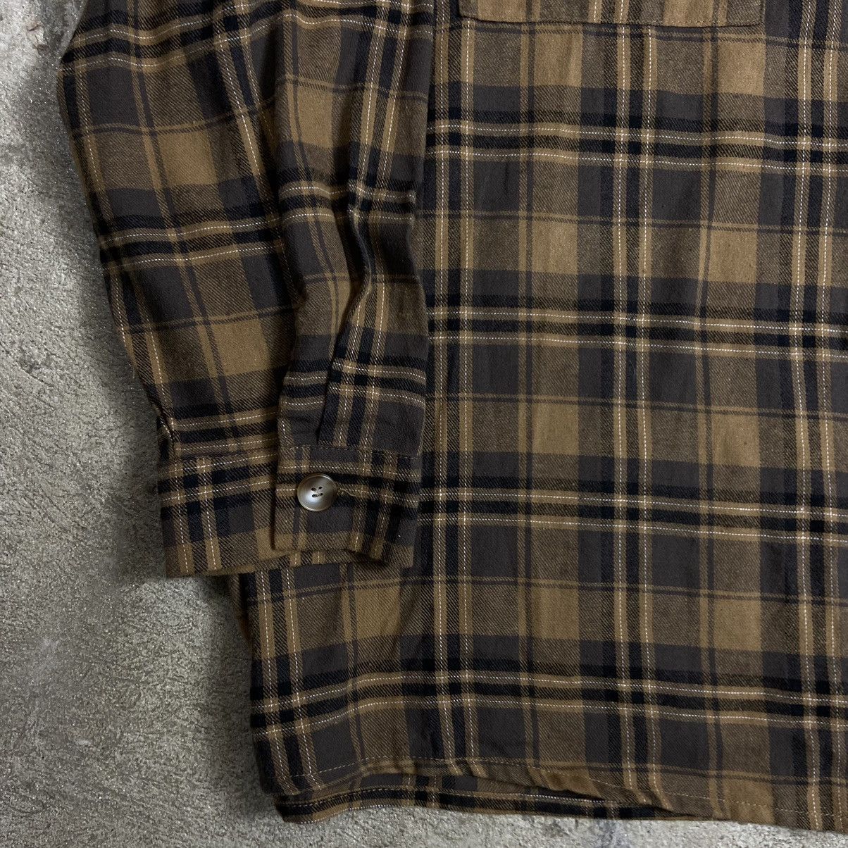 Vintage Y2K RETRO VINTAGE CHECKERED FLANNEL POCKETS OVERSHIRT № 1073 Size US XL / EU 56 / 4 - 5 Thumbnail