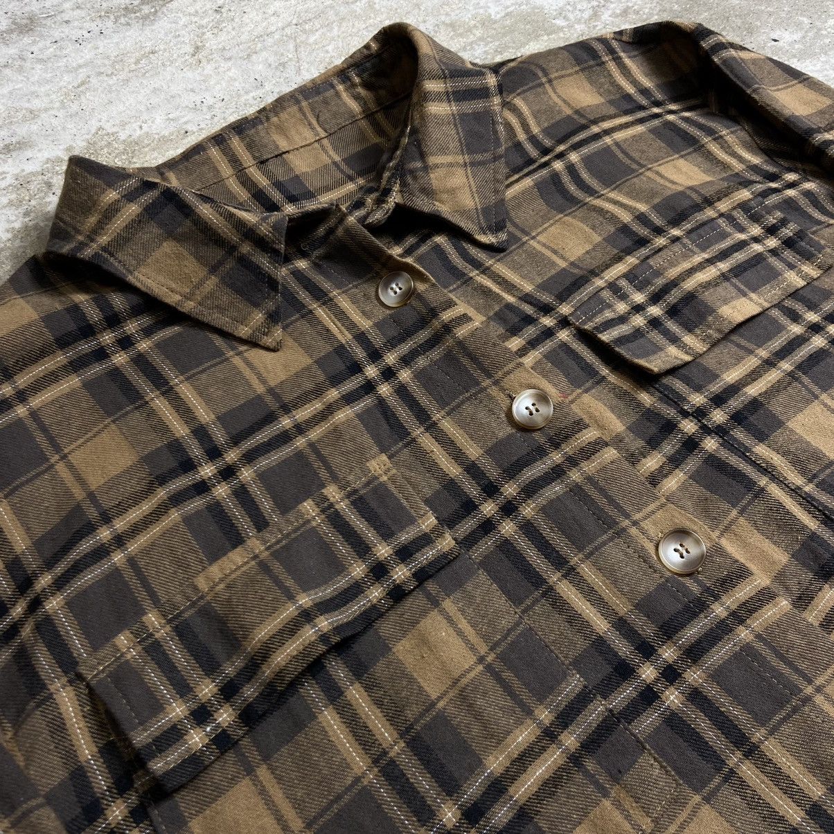 Vintage Y2K RETRO VINTAGE CHECKERED FLANNEL POCKETS OVERSHIRT № 1073 Size US XL / EU 56 / 4 - 2 Thumbnail