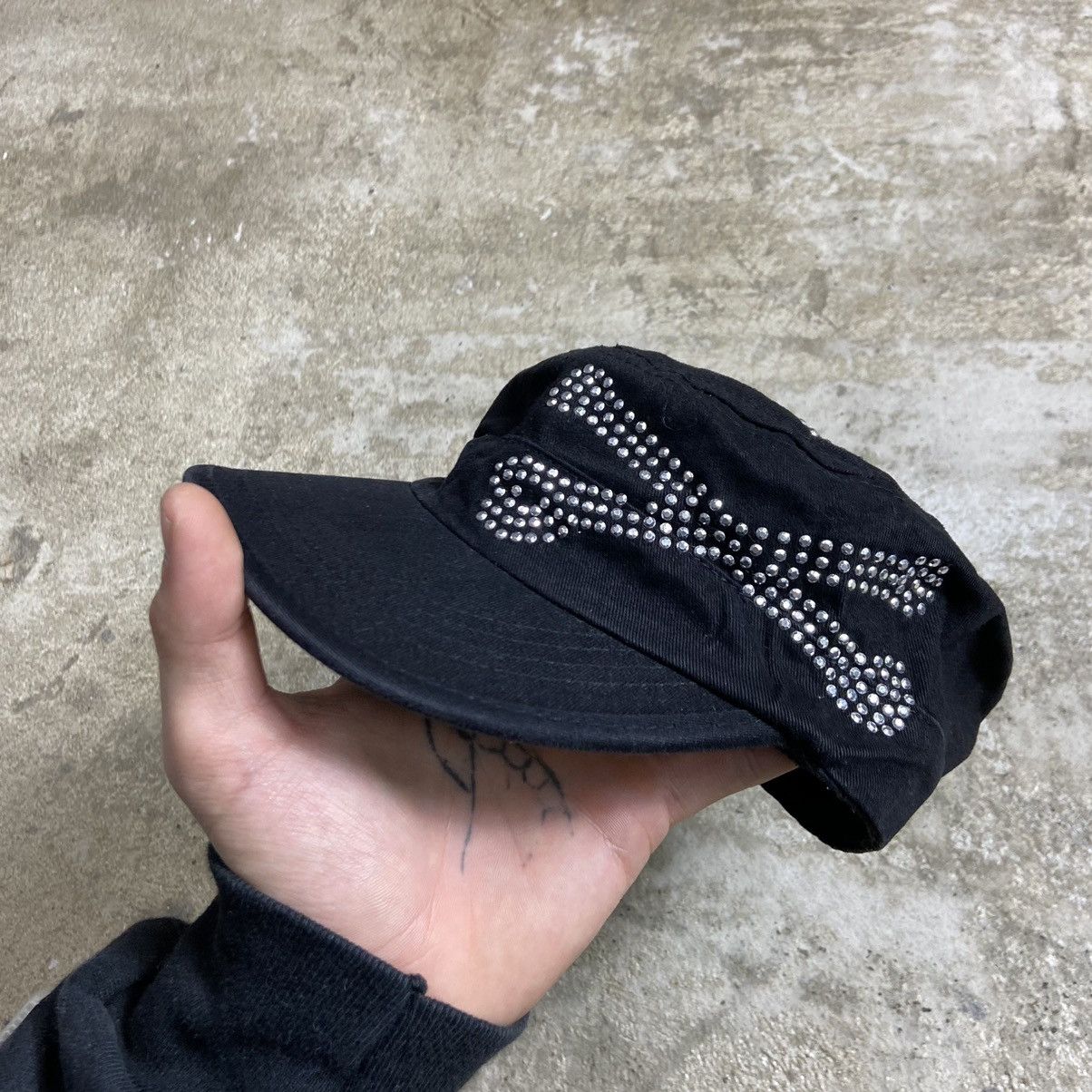 Japanese Brand SKULL SWAROWSKI Y2K RETRO PUNK RARE VINTAGE CAP - LOT № 4047 Size ONE SIZE - 2 Thumbnail