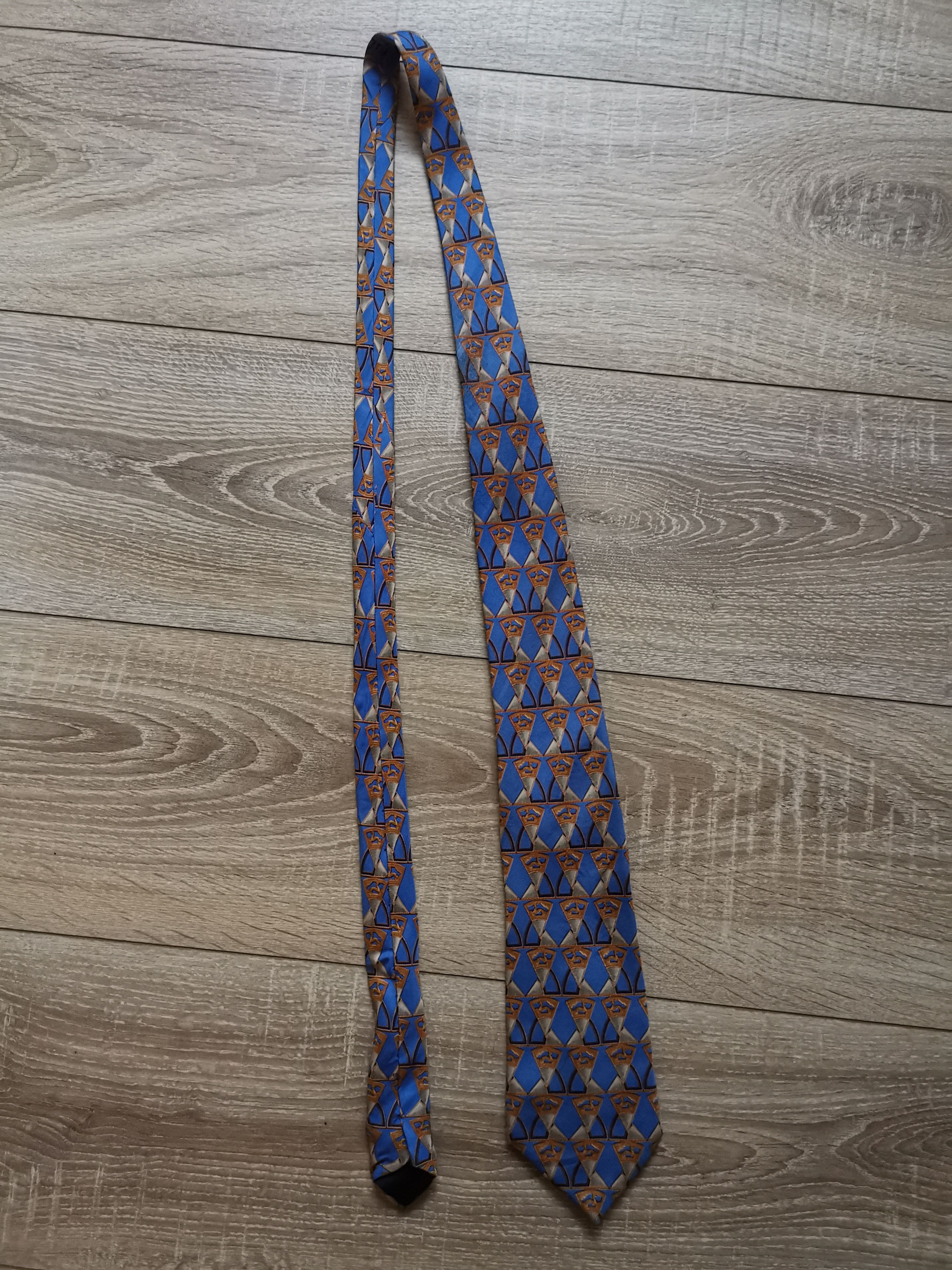Lanvin Lanvin Multilogo blue silk tie Size ONE SIZE - 2 Thumbnail