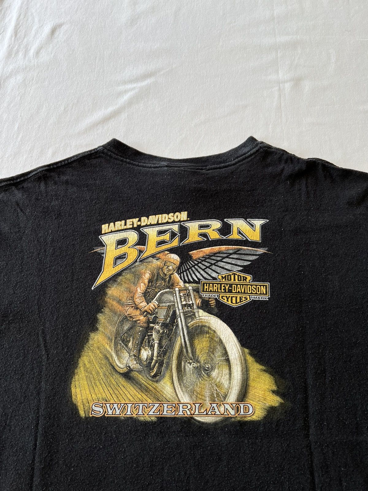 Band Tees × Harley Davidson × Vintage Vintage 2000s Harley Davidson Motorcycles Faded Black Tee Size US XL / EU 56 / 4 - 12 Thumbnail