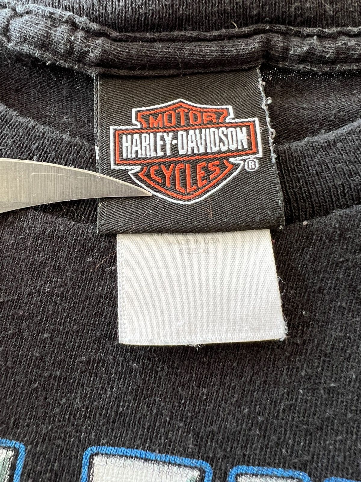 Band Tees × Harley Davidson × Vintage Vintage 2000s Harley Davidson Motorcycles Faded Black Tee Size US XL / EU 56 / 4 - 11 Thumbnail