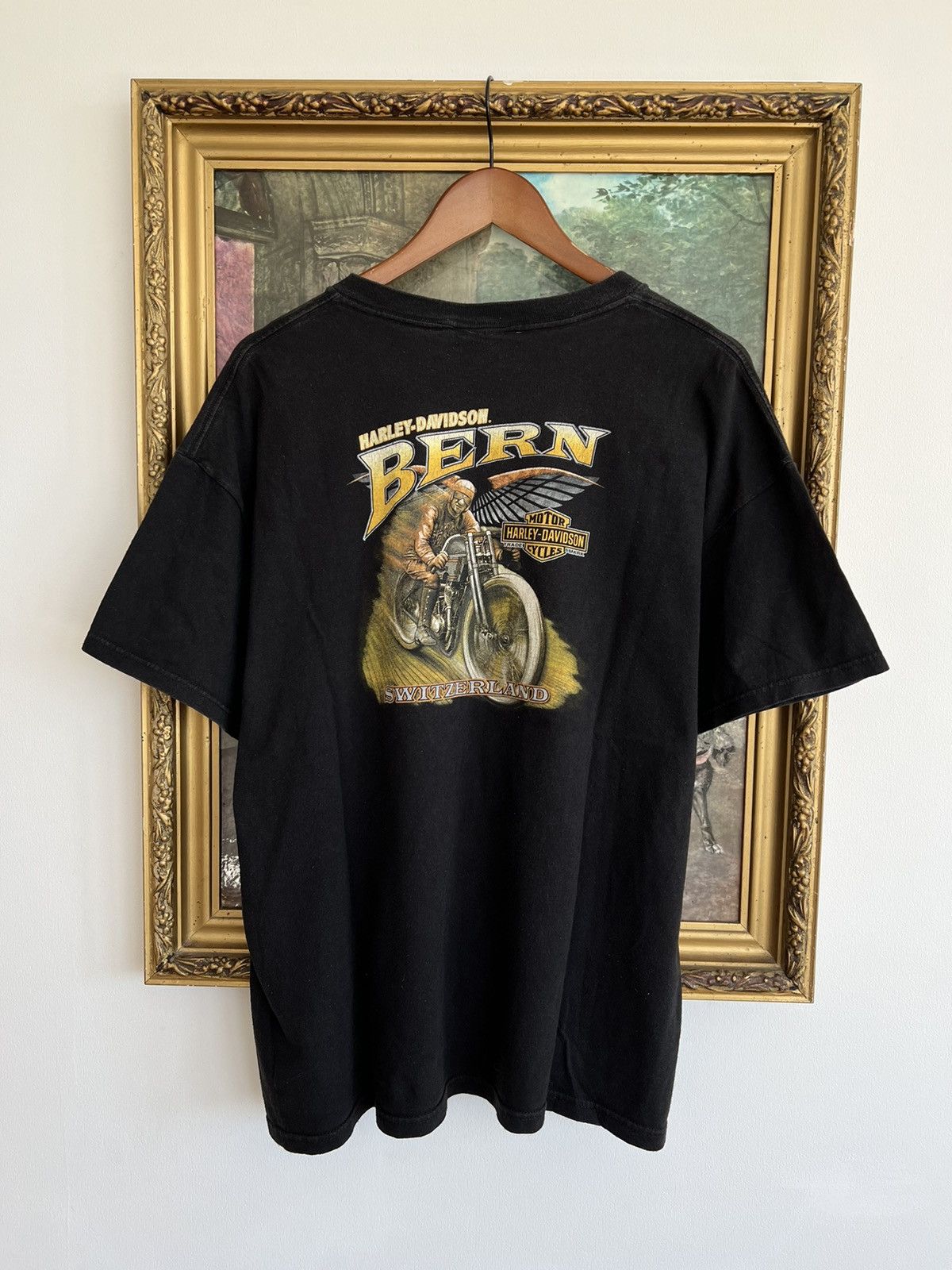 Band Tees × Harley Davidson × Vintage Vintage 2000s Harley Davidson Motorcycles Faded Black Tee Size US XL / EU 56 / 4 - 2 Thumbnail
