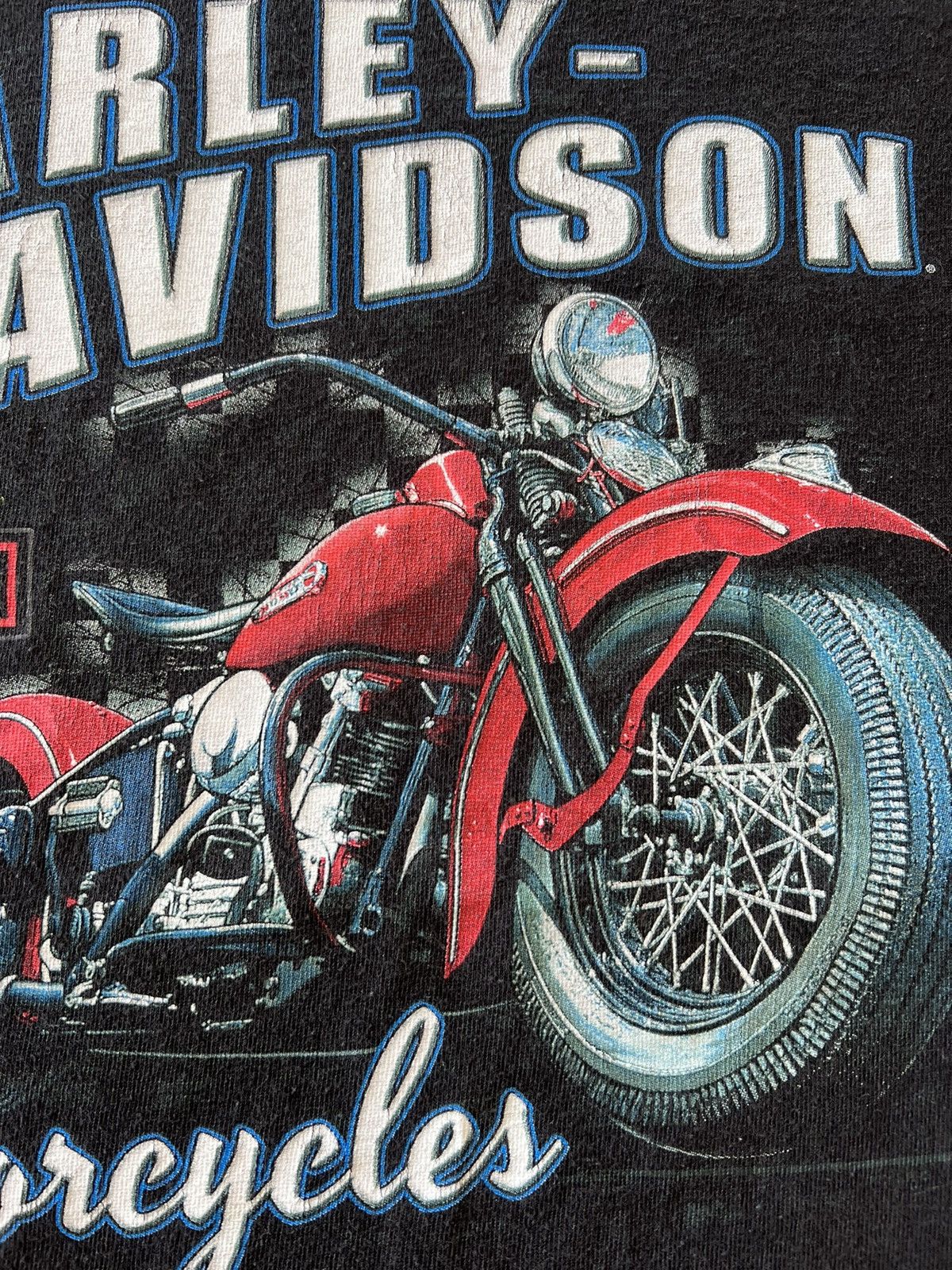 Band Tees × Harley Davidson × Vintage Vintage 2000s Harley Davidson Motorcycles Faded Black Tee Size US XL / EU 56 / 4 - 4 Thumbnail