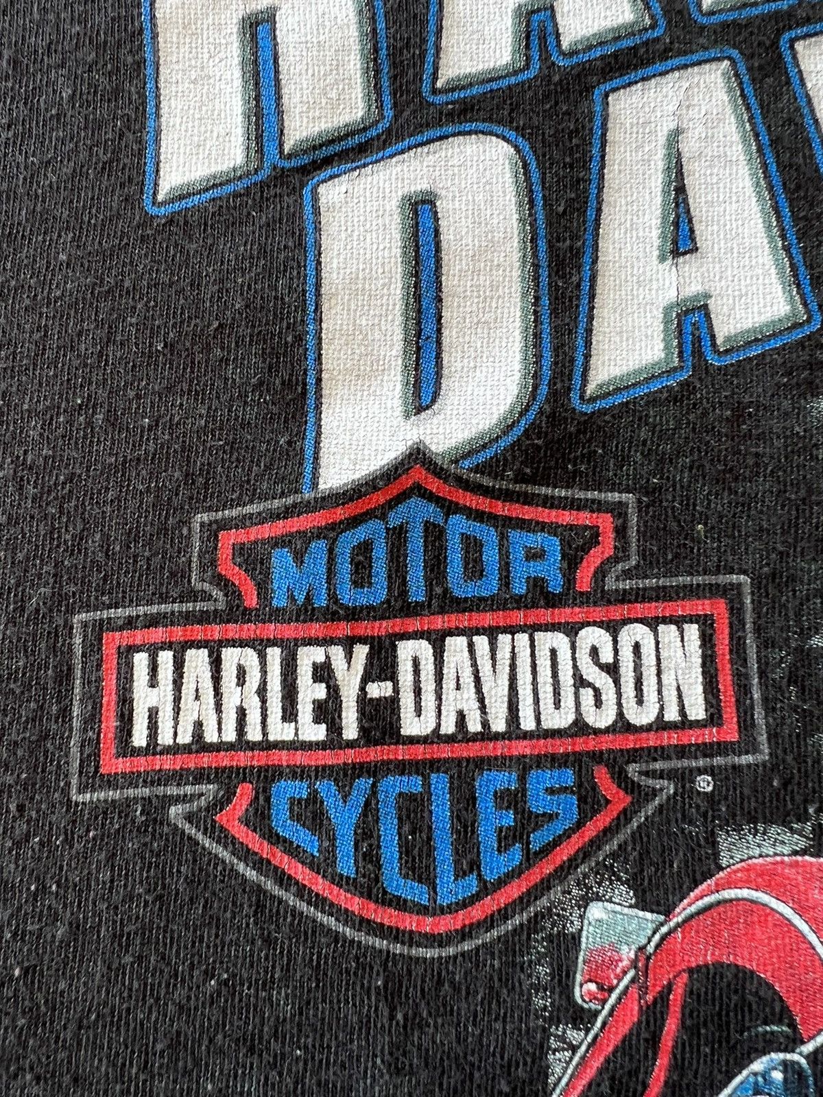 Band Tees × Harley Davidson × Vintage Vintage 2000s Harley Davidson Motorcycles Faded Black Tee Size US XL / EU 56 / 4 - 5 Thumbnail