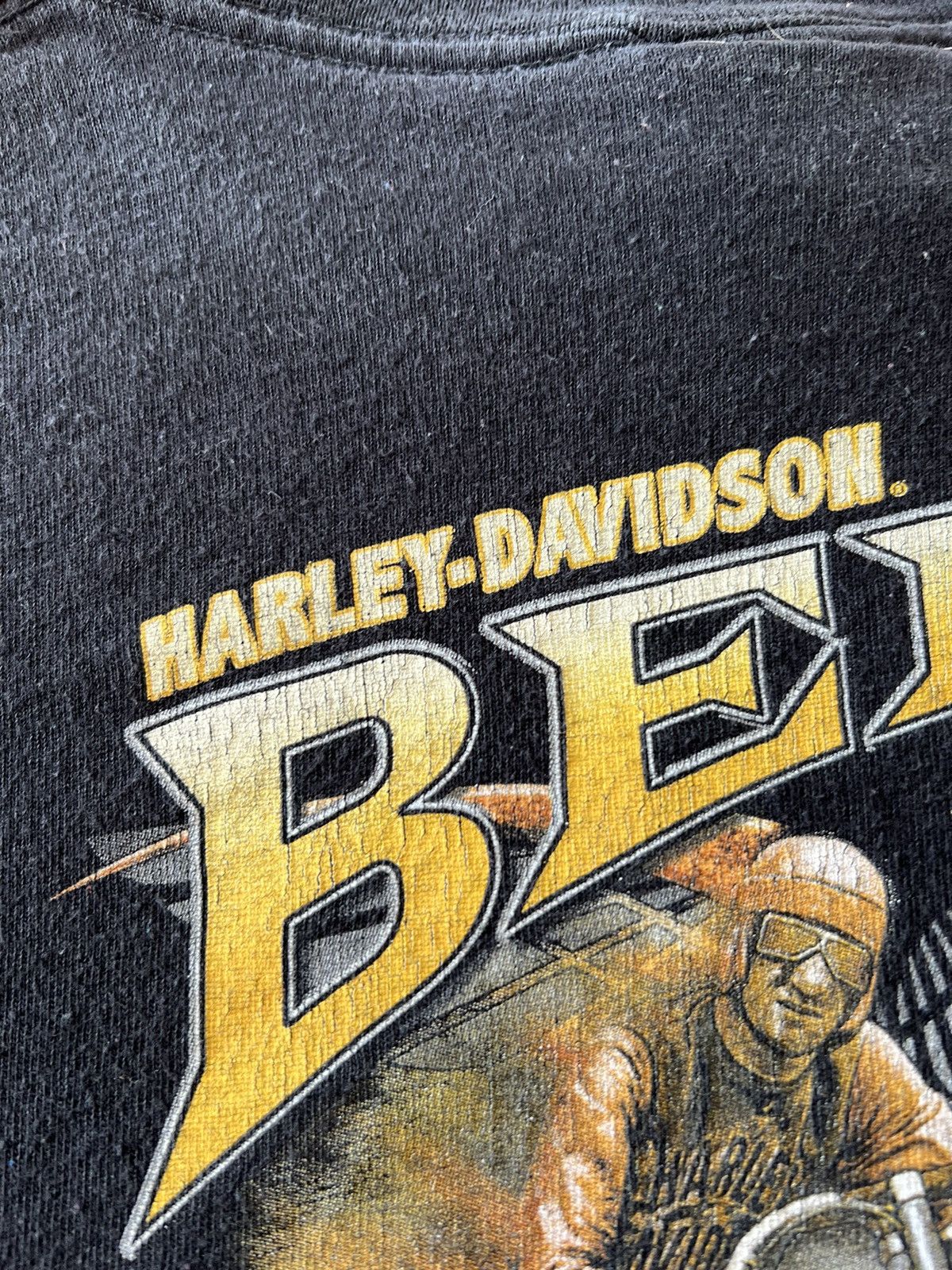 Band Tees × Harley Davidson × Vintage Vintage 2000s Harley Davidson Motorcycles Faded Black Tee Size US XL / EU 56 / 4 - 14 Thumbnail