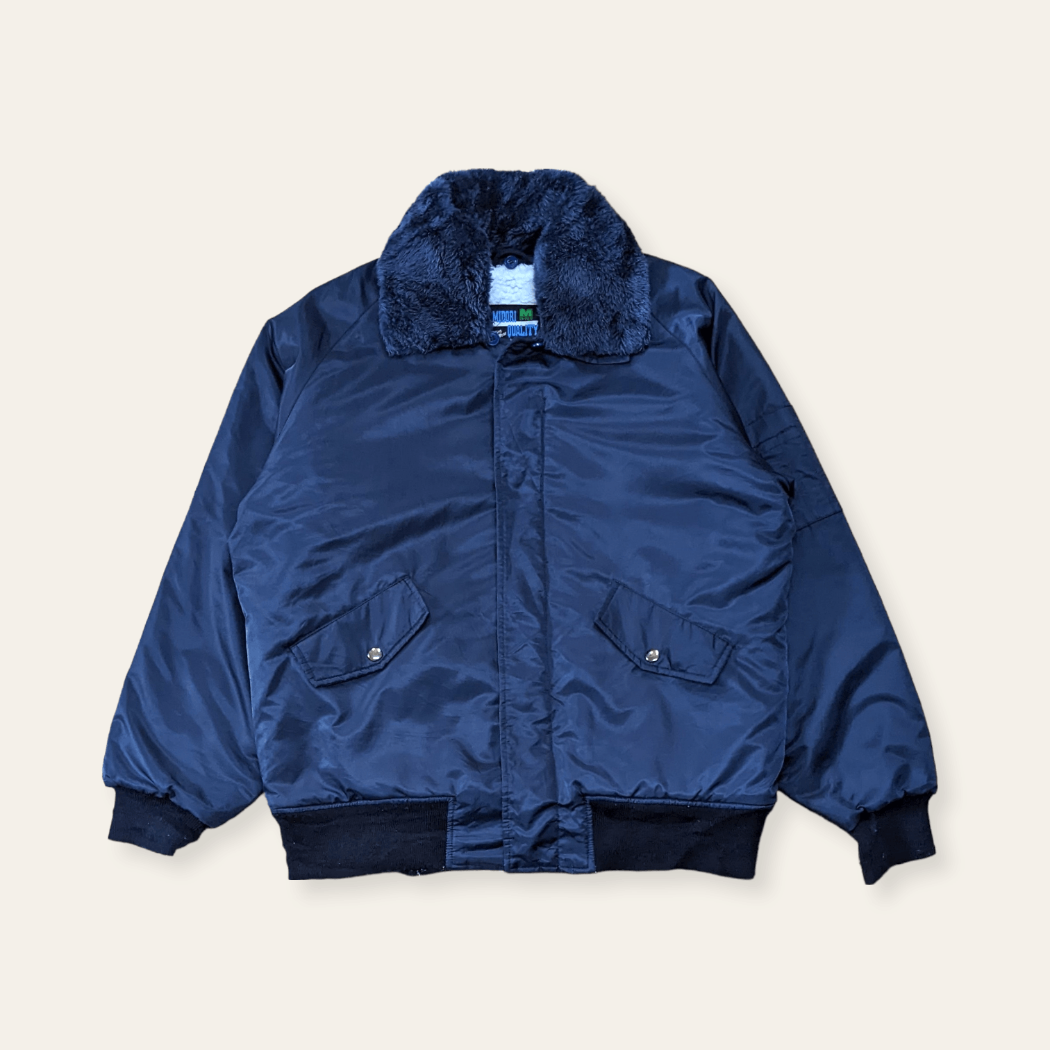 Japanese Brand × Vintage Vintage 90s Japanese Brand Midori MA-1 Style Bomber Jacket Size US XL / EU 56 / 4 - 1 Thumbnail