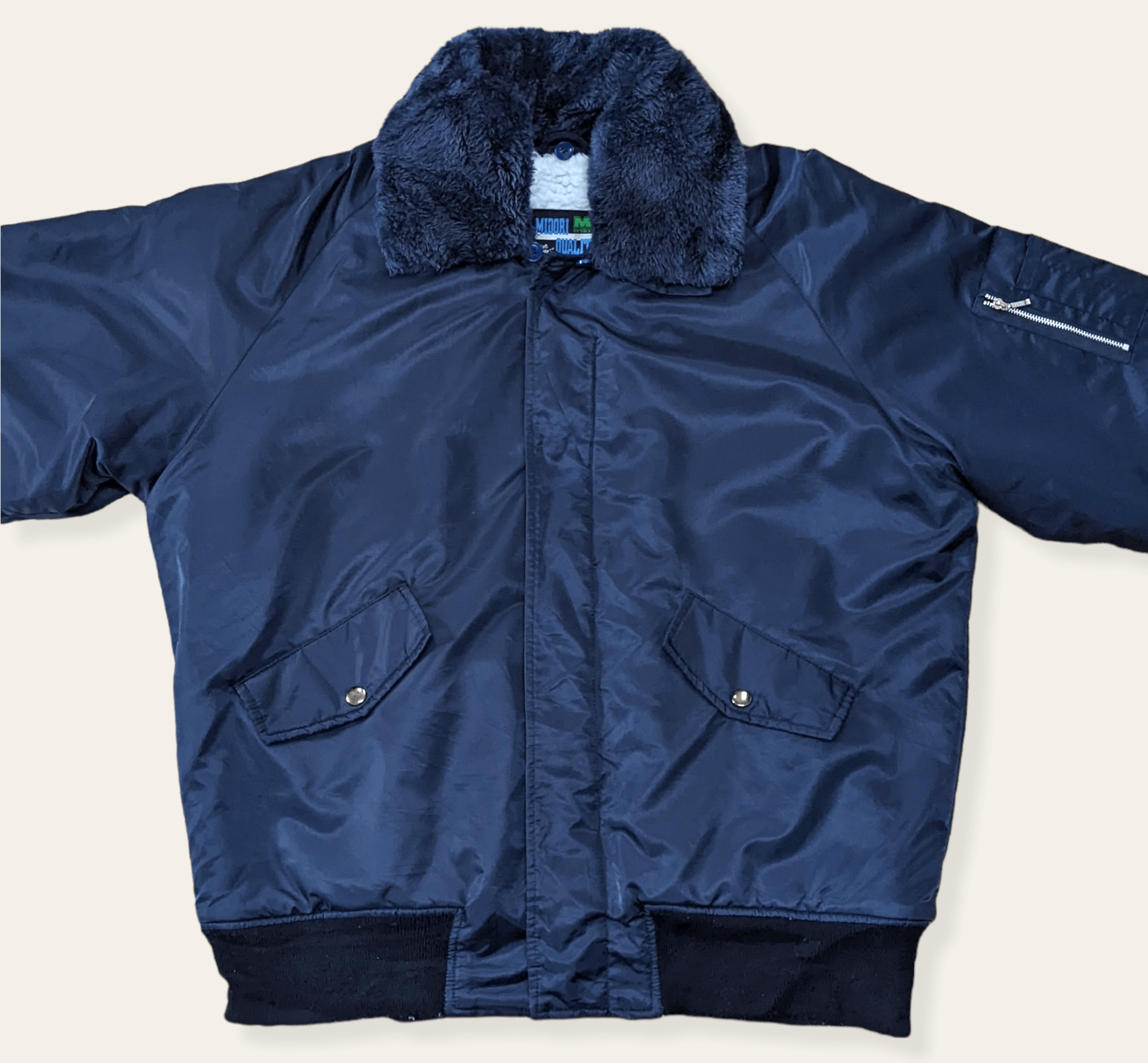 Japanese Brand × Vintage Vintage 90s Japanese Brand Midori MA-1 Style Bomber Jacket Size US XL / EU 56 / 4 - 4 Thumbnail