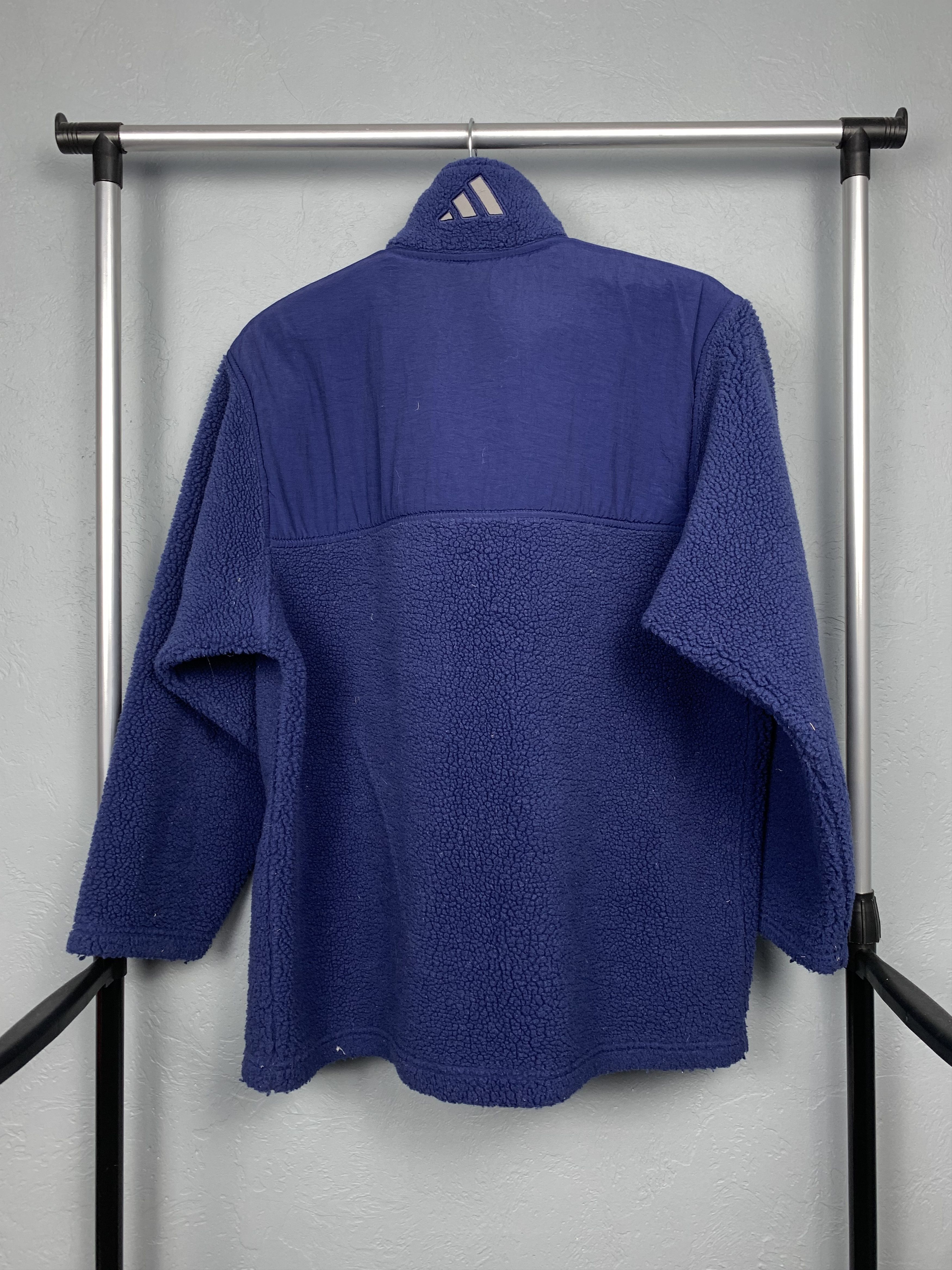 Adidas Vintage 1\4 Quarter Zip Teddy Fleece Jacket Denali
