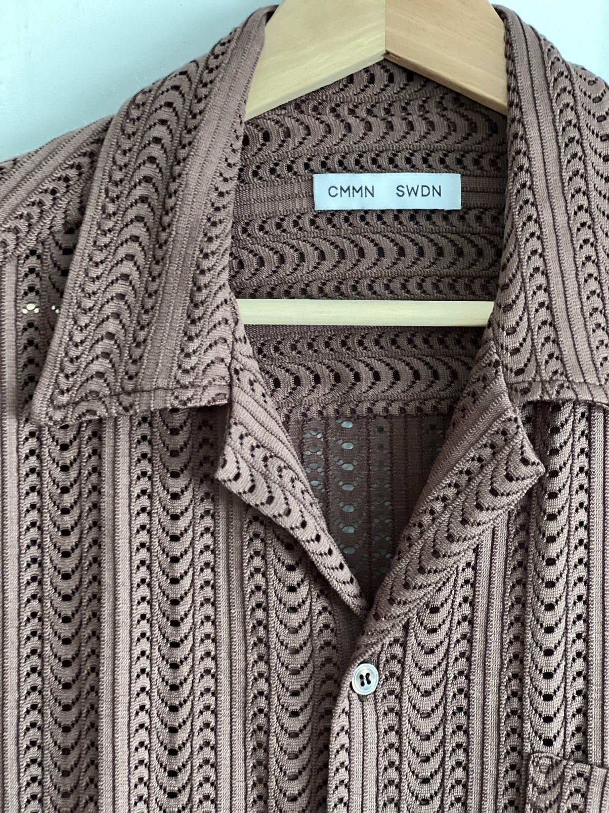 CMMN SWDN Brown Mesh Shirt Size US S / EU 44-46 / 1 - 2 Thumbnail