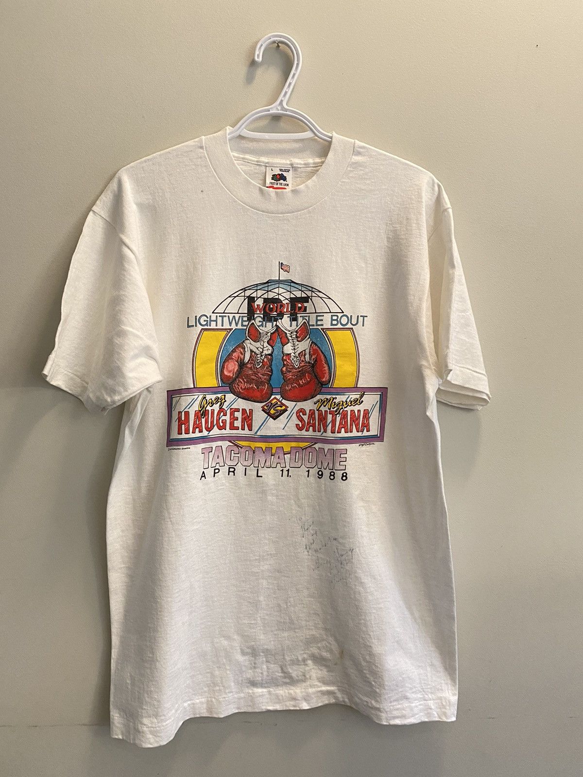 Vintage VINTAGE GREG HAUGE 1988 IBF SHIRT Size US L / EU 52-54 / 3 - 1 Thumbnail