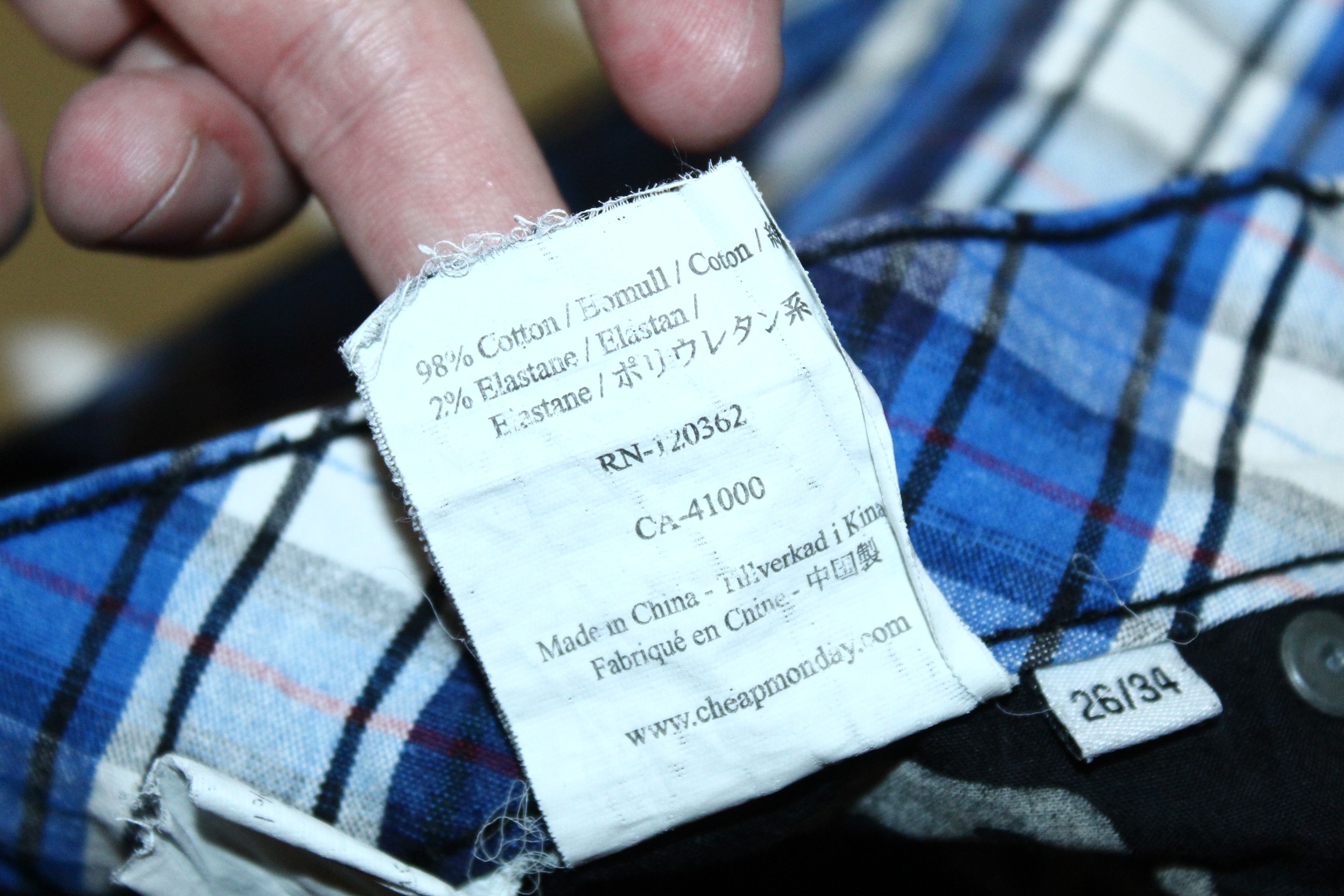 Cheap Monday Cheap Monday Tight Blue Check Tartan Super Skinny Pants Size 28" / US 6 / IT 42 - 5 Thumbnail