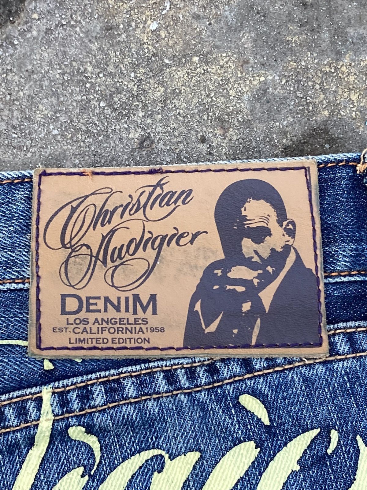 Christian Audigier Ed Hardy by Christian Audigier big logo blue denim pant Size US 38 / EU 54 - 11 Thumbnail
