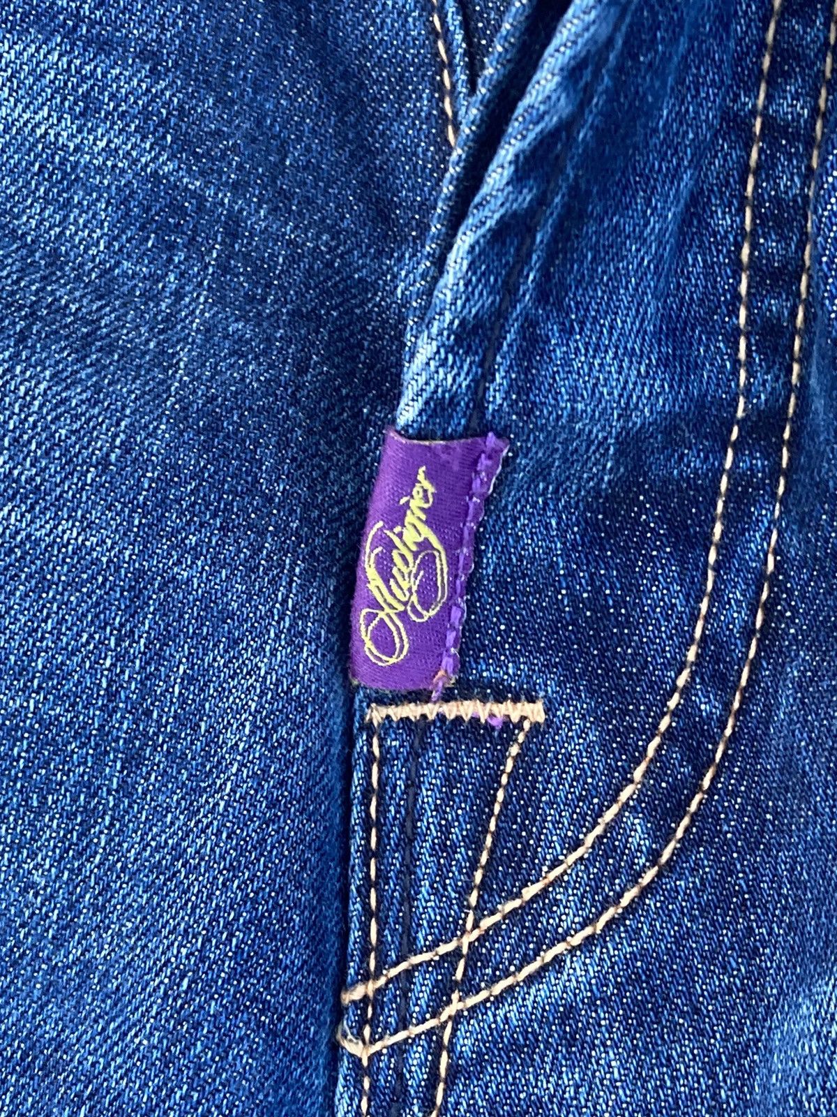 Christian Audigier Ed Hardy by Christian Audigier big logo blue denim pant Size US 38 / EU 54 - 19 Thumbnail