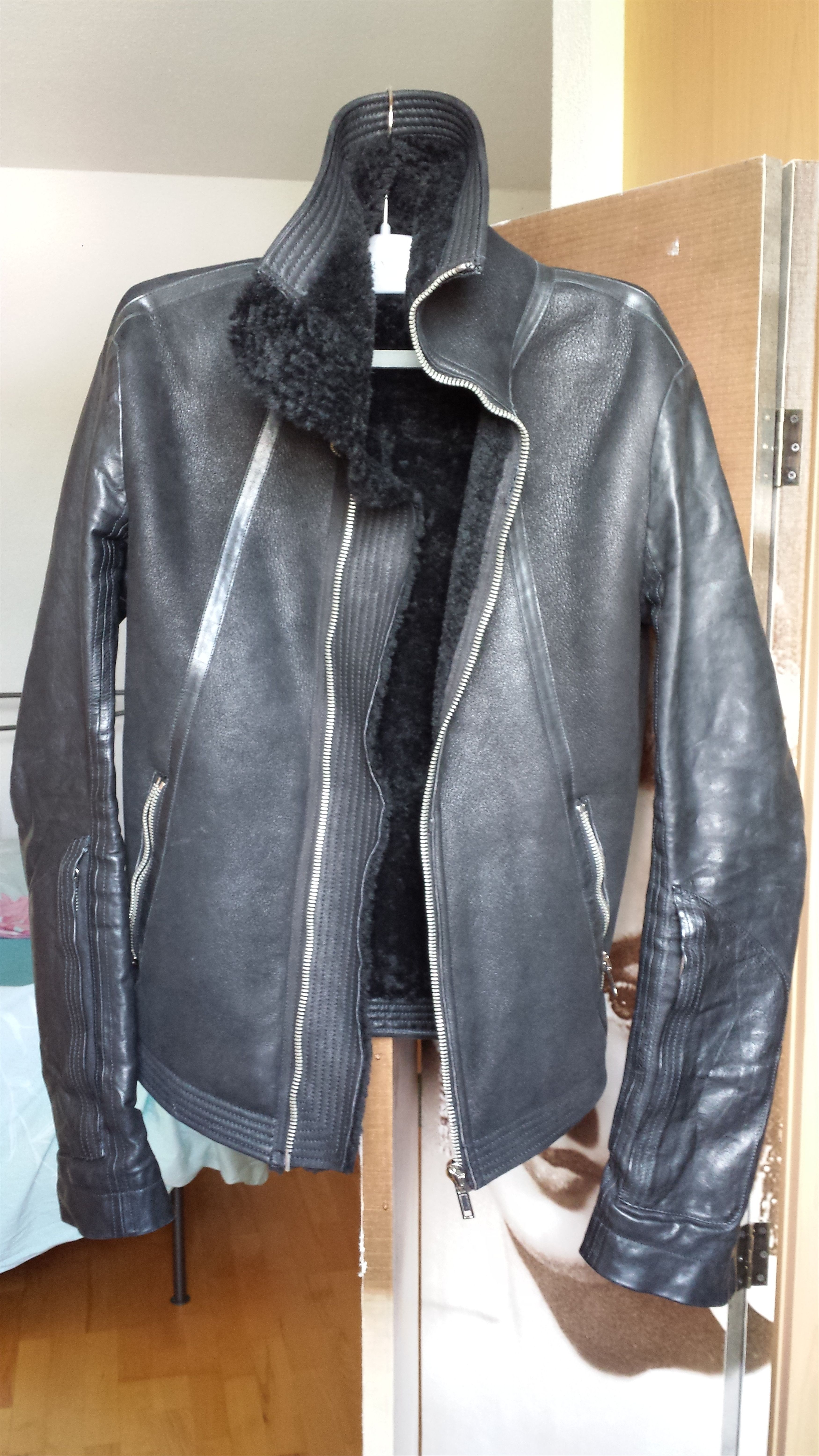 Rick Owens Sale! Shearling Leather Jacket Size US S / EU 44-46 / 1 - 1 Thumbnail