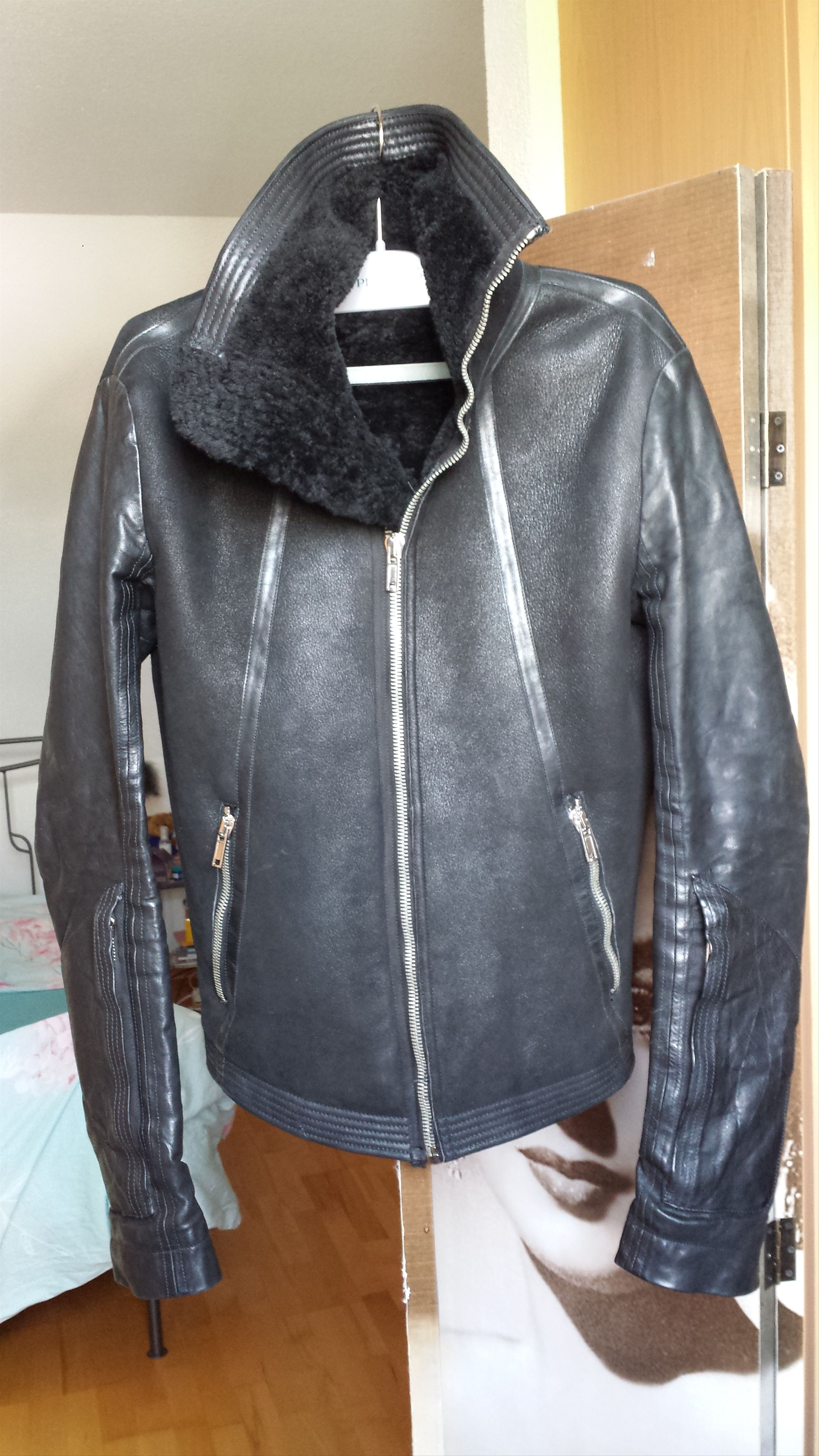 Rick Owens Sale! Shearling Leather Jacket Size US S / EU 44-46 / 1 - 3 Thumbnail