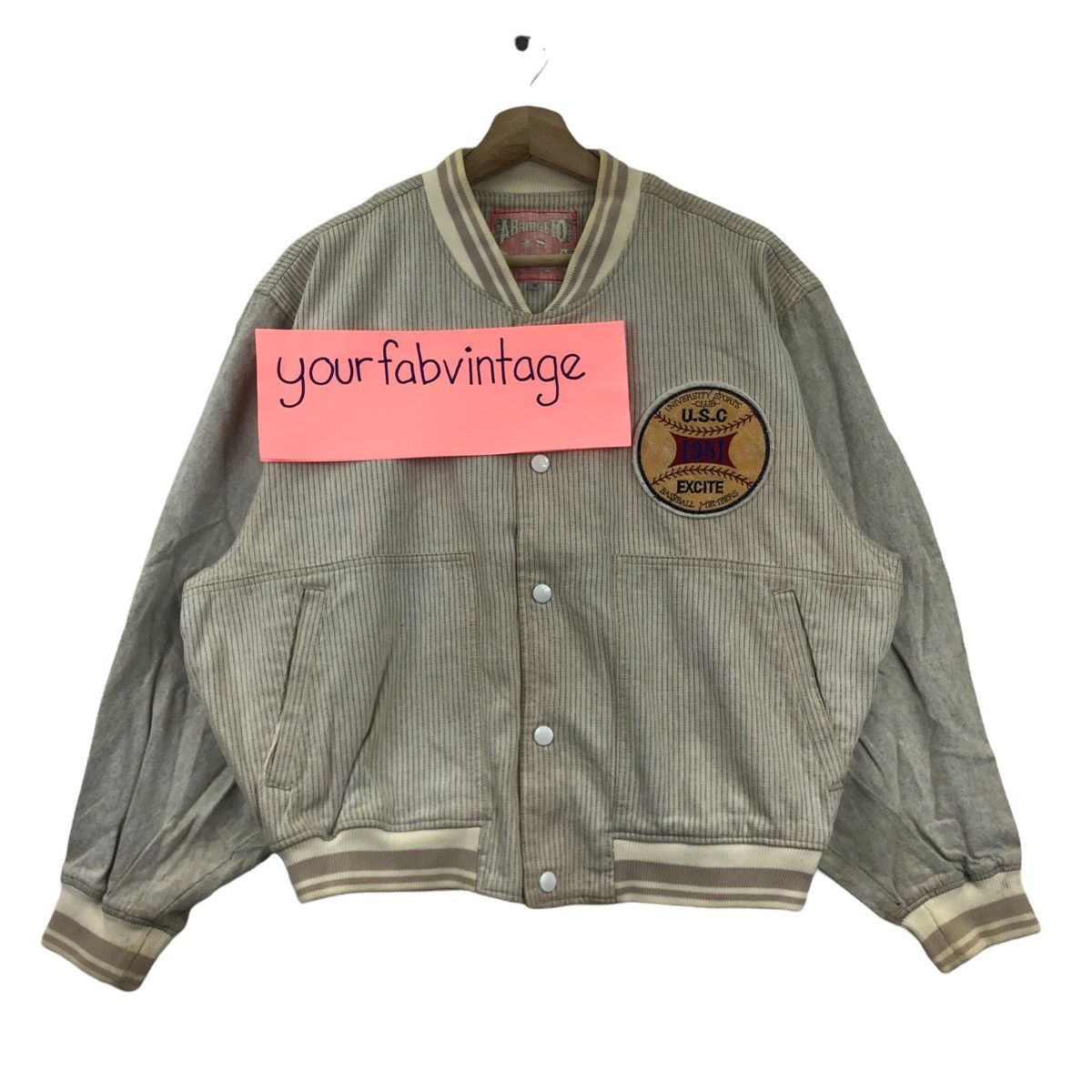 Vintage UNIVERSITY SPORTS CLUB Bomber Varsity Jacket