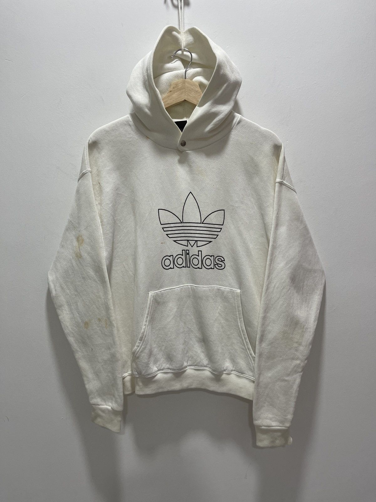 VINTAGE ADIDAS TREFOIL BIG LOGO HOODIE SWEATSHIRT