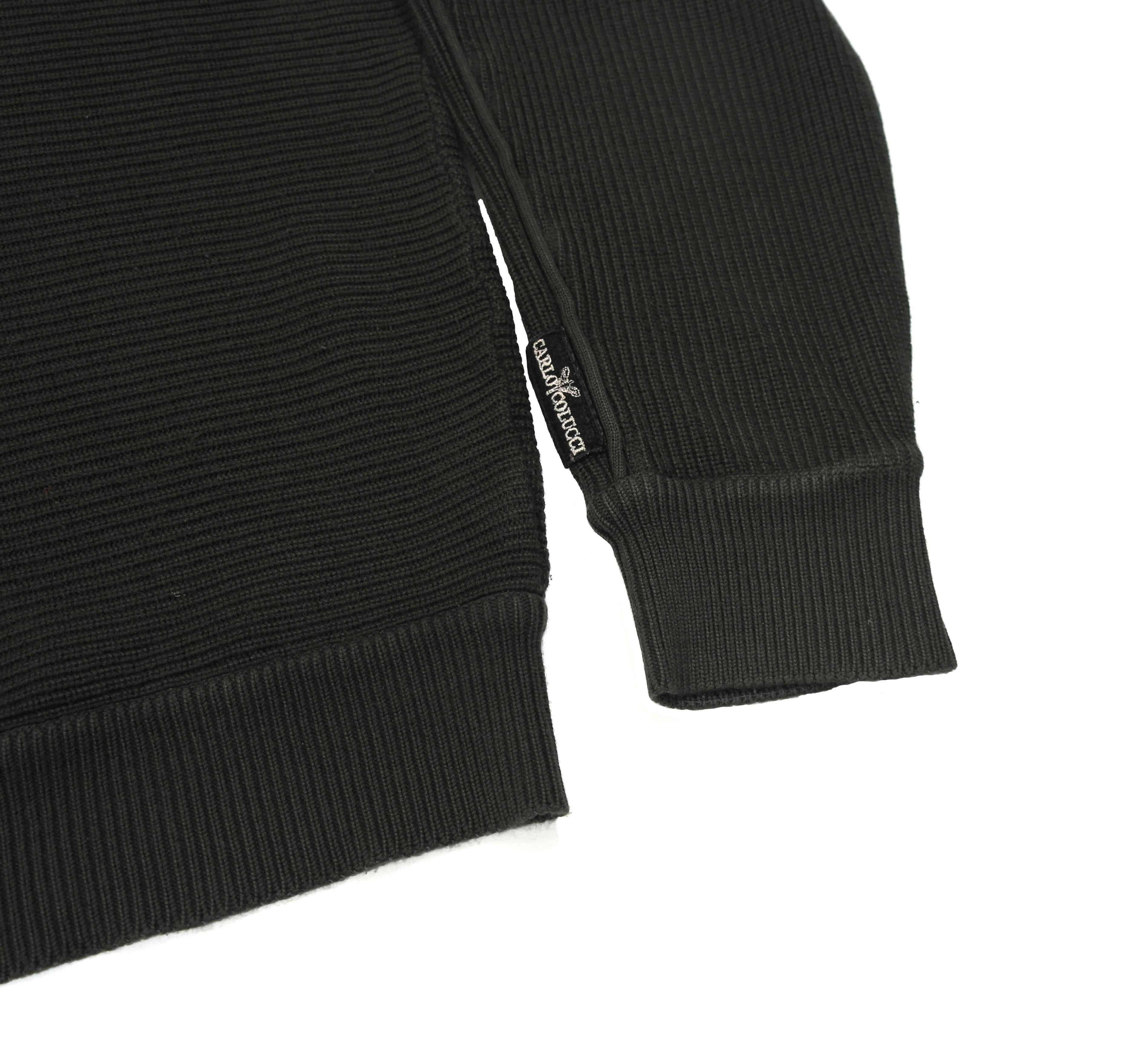 Carlo Colucci Carlo Colucci Mens Vintage Crewneck Knit Sweater Dark Green Size US L / EU 52-54 / 3 - 4 Thumbnail