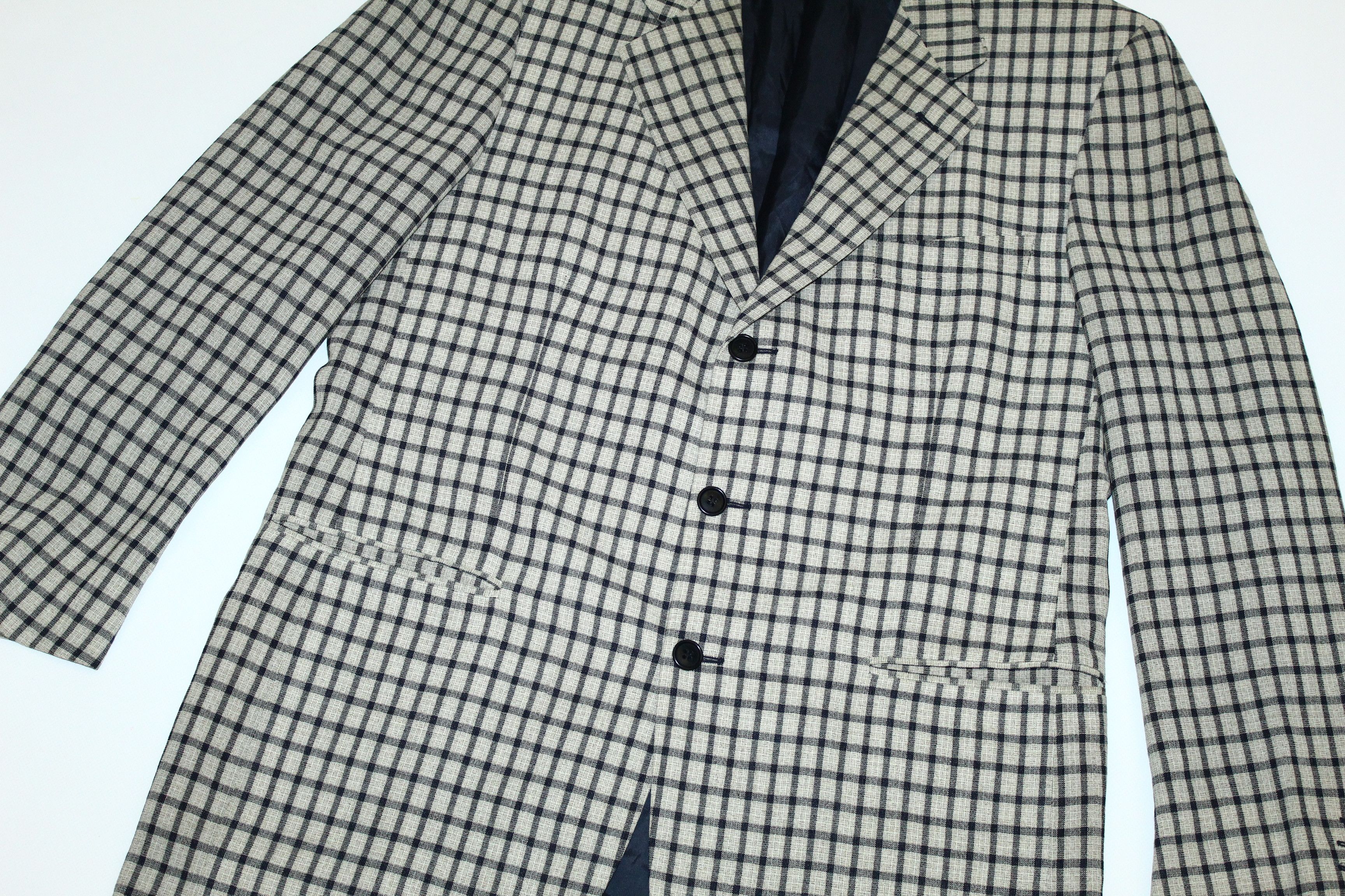 Cerruti 1881 🔥VTG🔥 Cerutti 1881 Wool Country Checker Blazer Jacket Size US XL / EU 56 / 4 - 3 Thumbnail