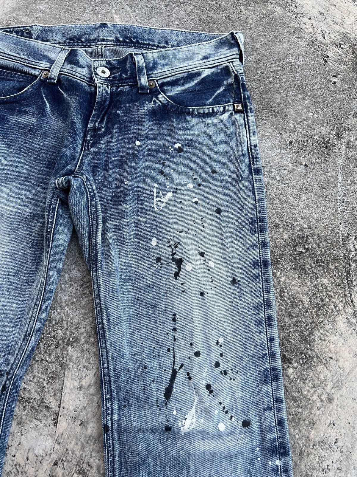Edwin × Japanese Brand 🔥JAPANESE BRAND EDWIN DISTRESSED PAINTER JEANS Size US 33 - 12 Thumbnail