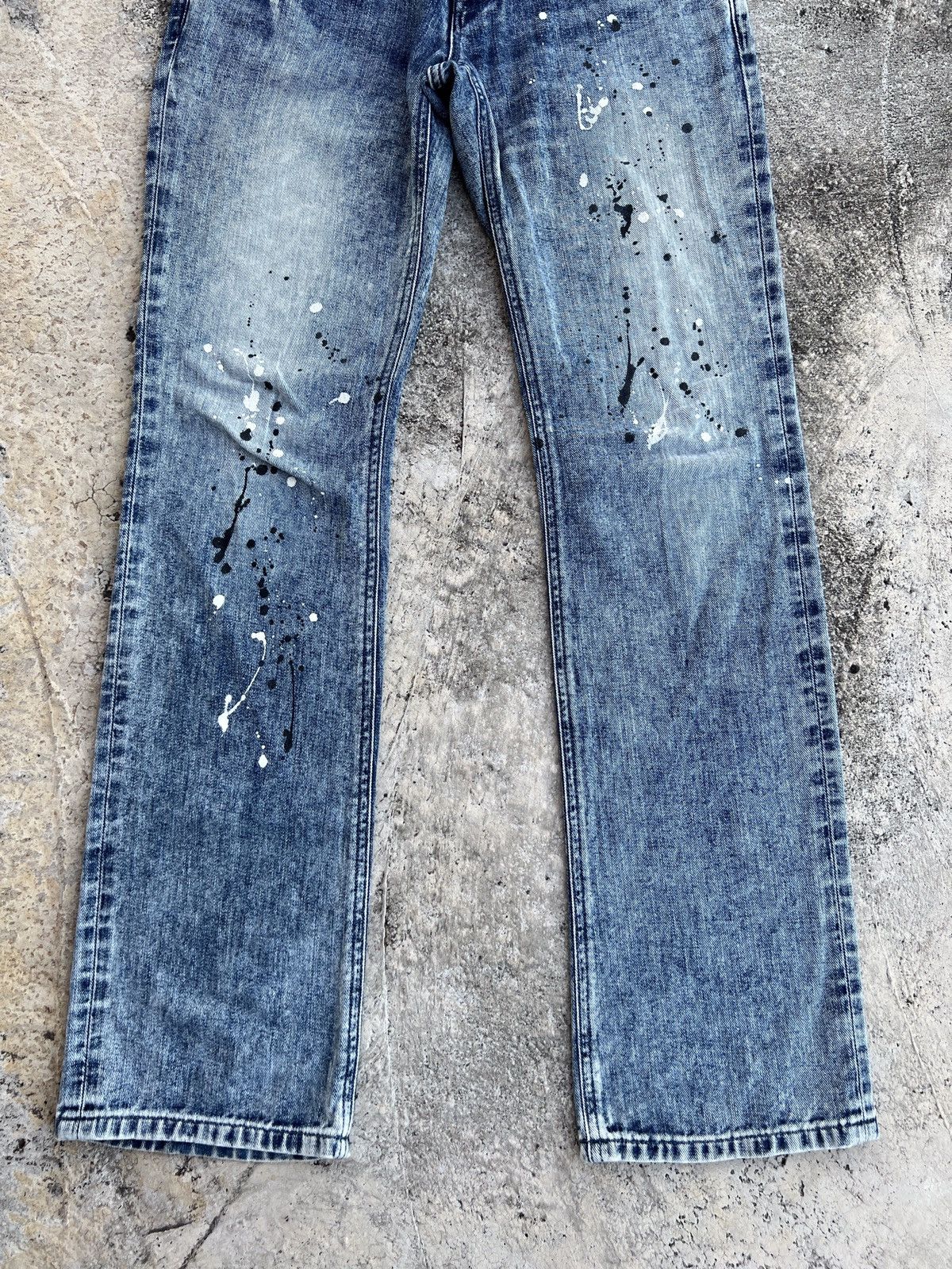 Edwin × Japanese Brand 🔥JAPANESE BRAND EDWIN DISTRESSED PAINTER JEANS Size US 33 - 11 Thumbnail