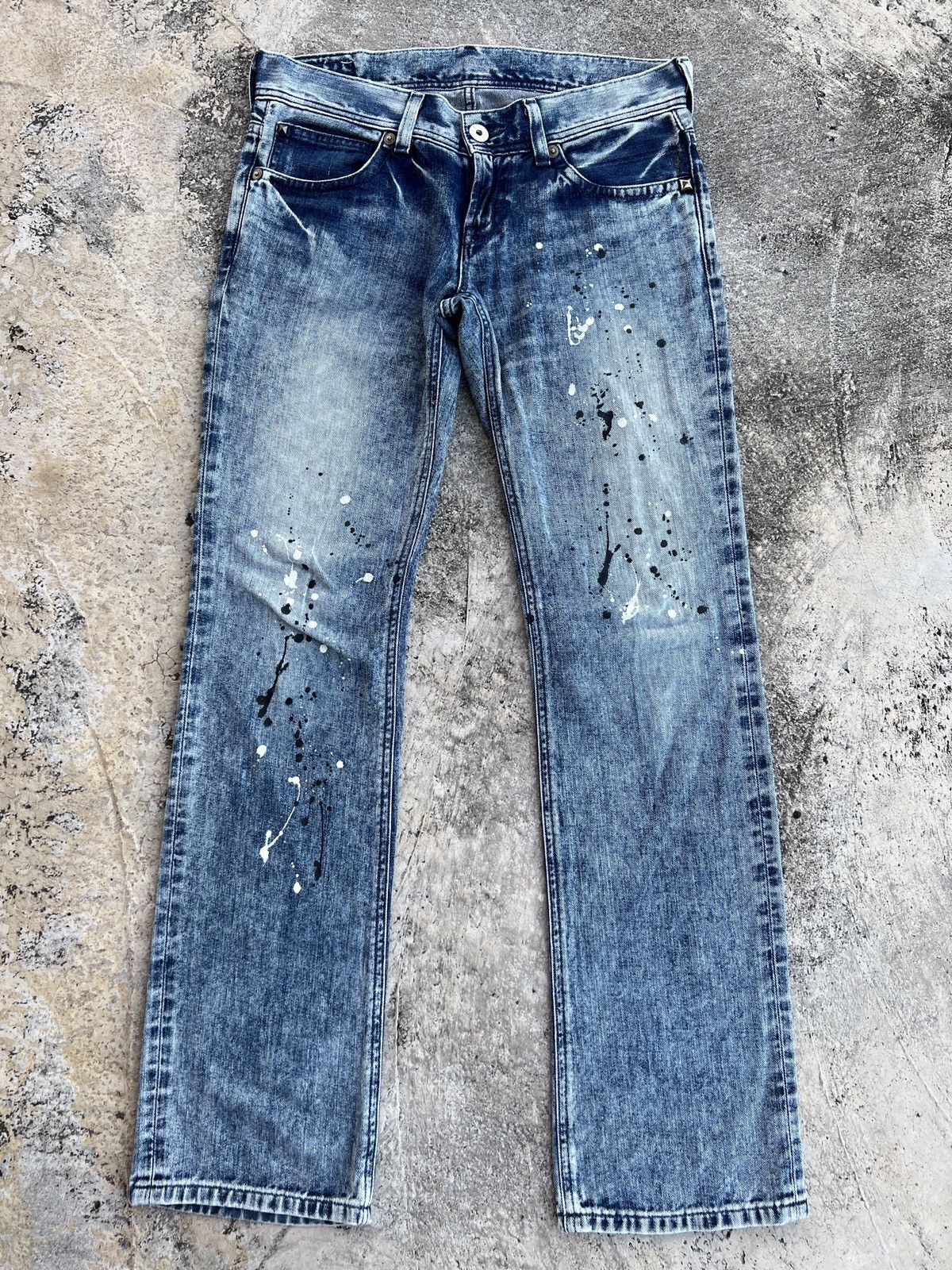 Edwin × Japanese Brand 🔥JAPANESE BRAND EDWIN DISTRESSED PAINTER JEANS Size US 33 - 1 Thumbnail