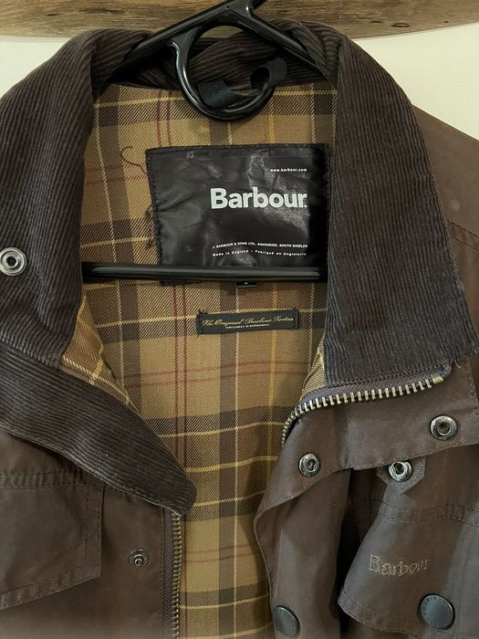 Men's BARBOUR A1557 DROVERS Waxed Brown Jacket Wax Coat Size L - GT  Automotive