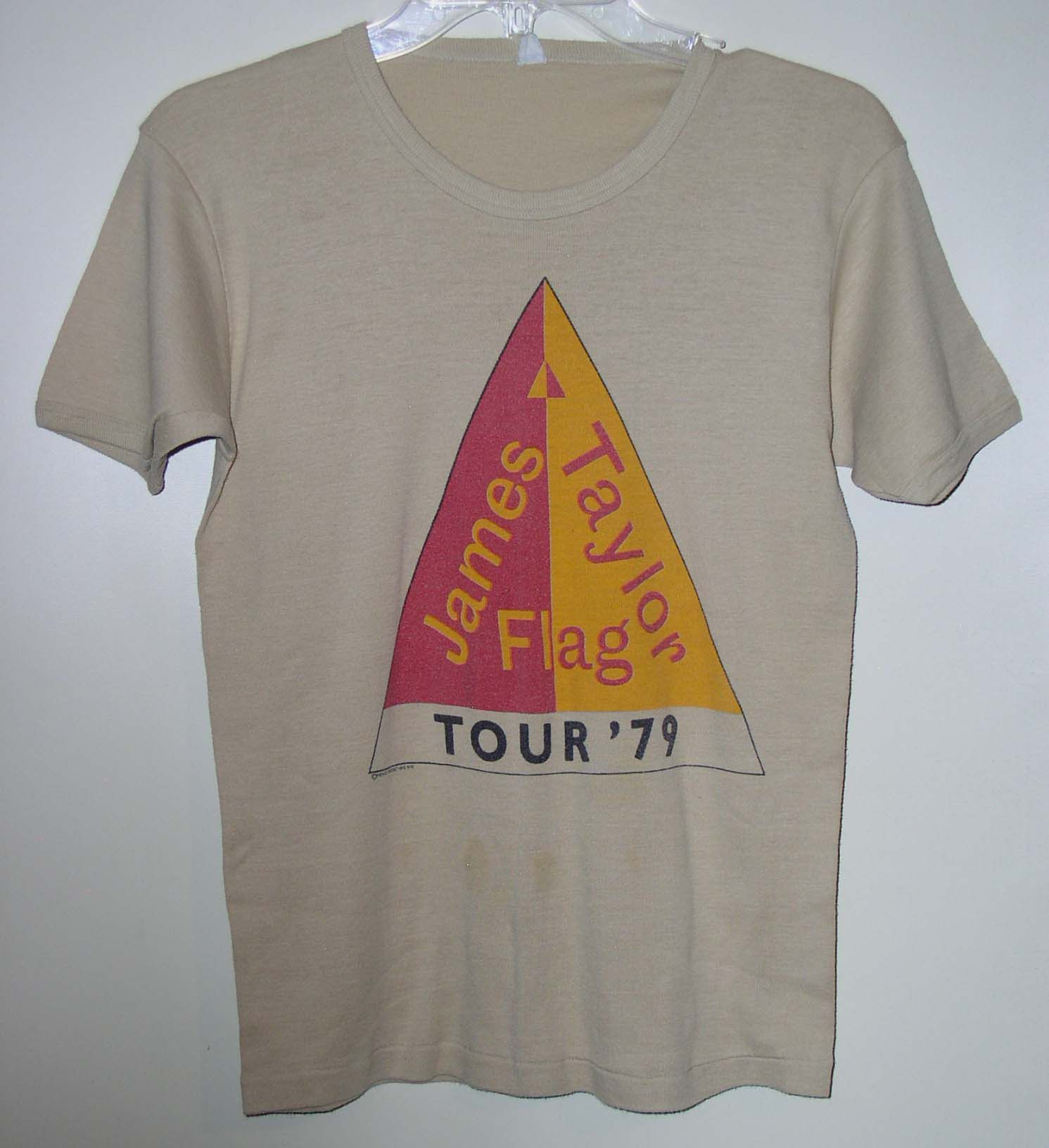 James Taylor TOUR '79 Tシャツ James Taylor Flag Tour 1979 Vintage T Shirt Rock Band Album blue
