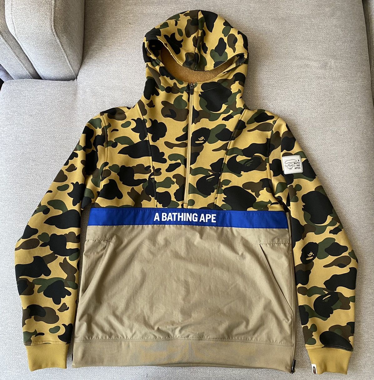 BAPE 1st camo half-zip pullover hoodie