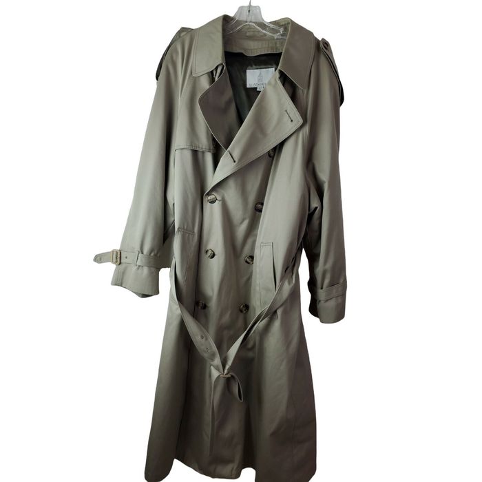 London Fog Vintage London Fog Mens 42R Trench Coat Heavy Belted Beige S ...